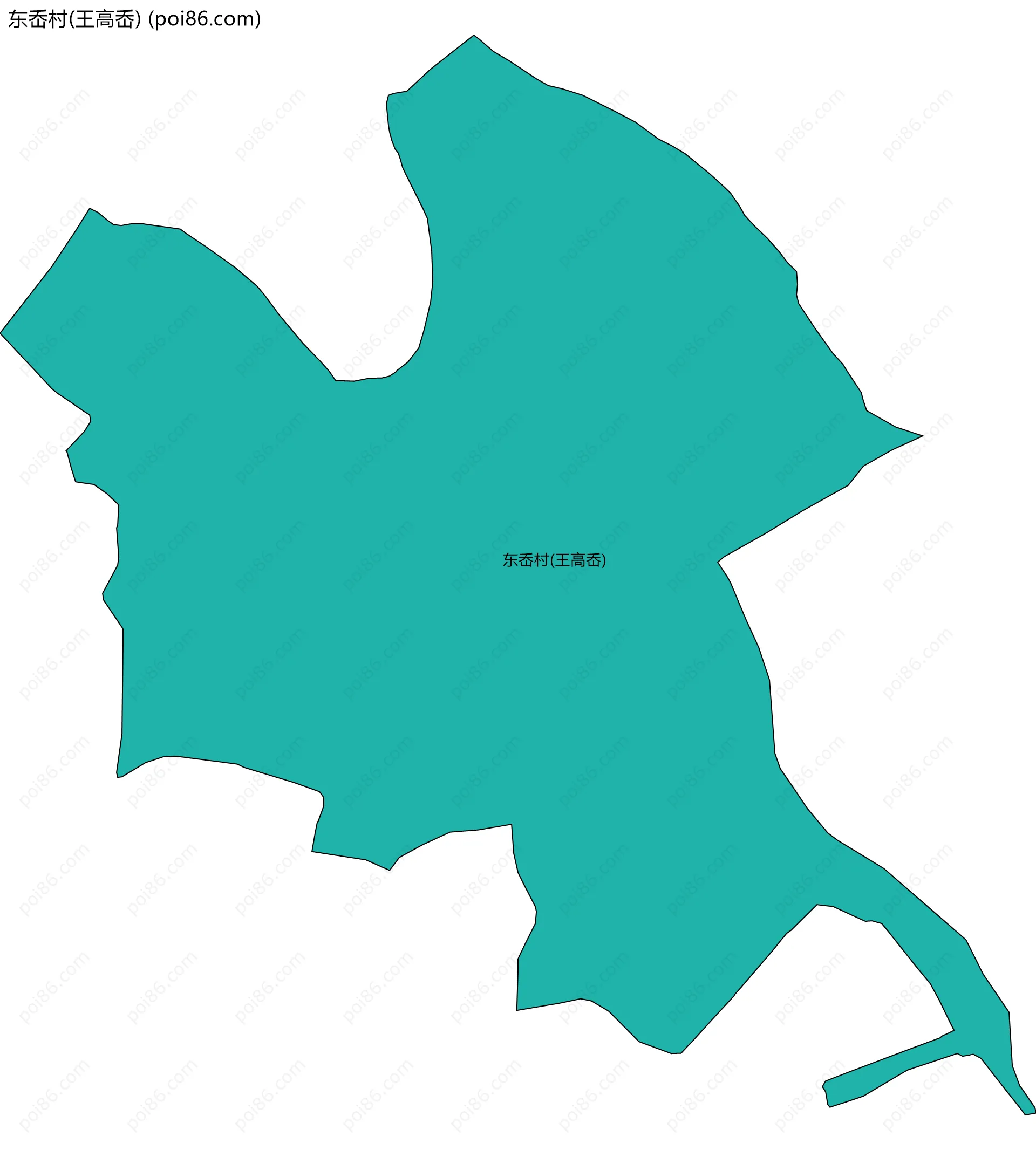 东岙村(王高岙)边界地图