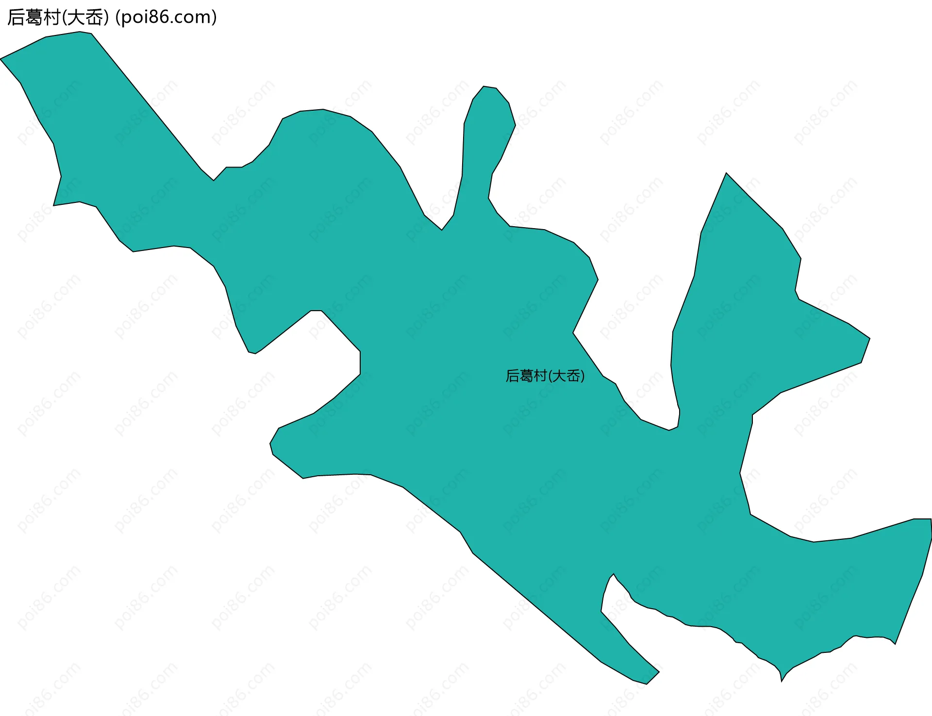 后葛村(大岙)边界地图