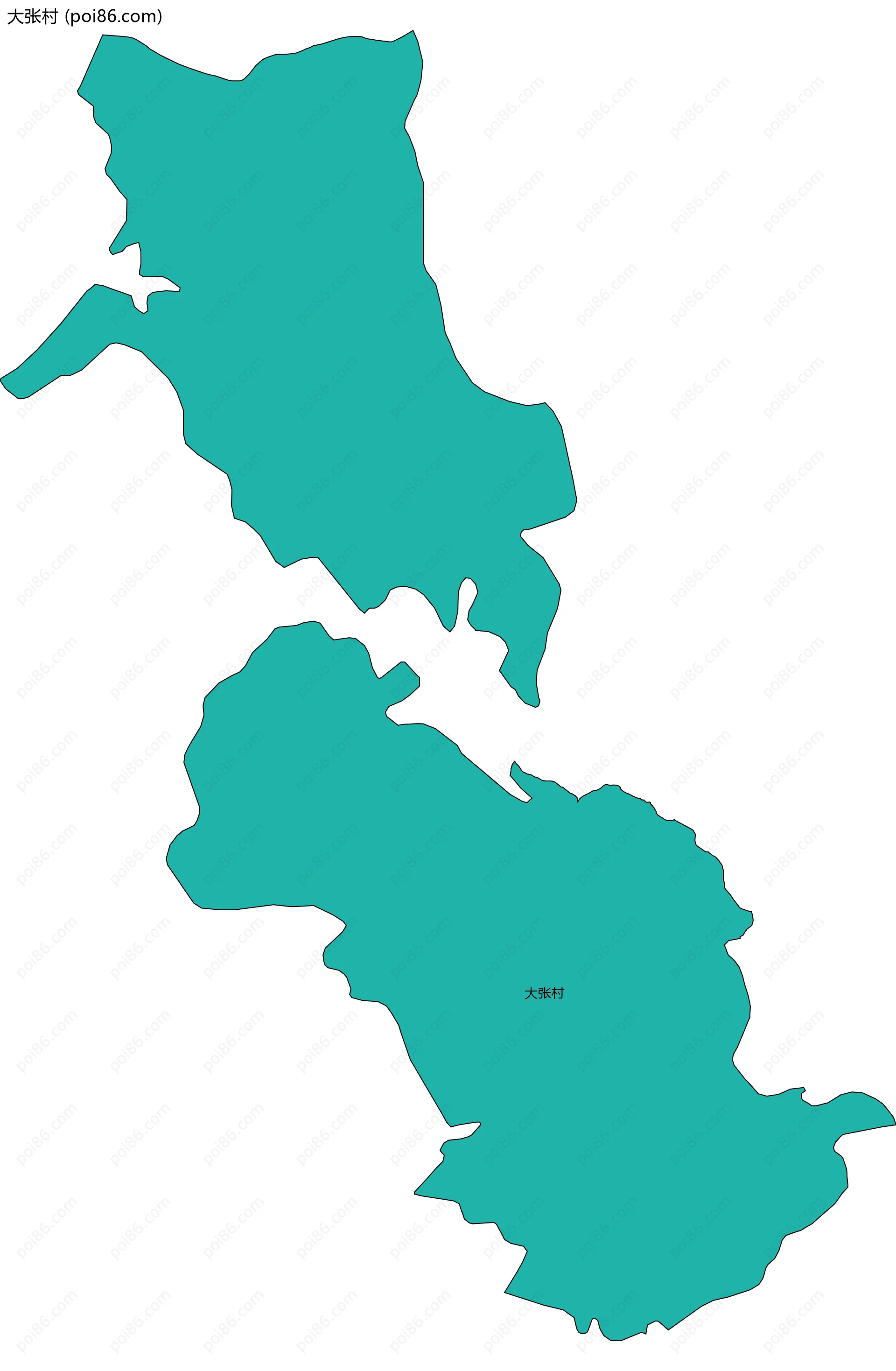 大张村边界地图