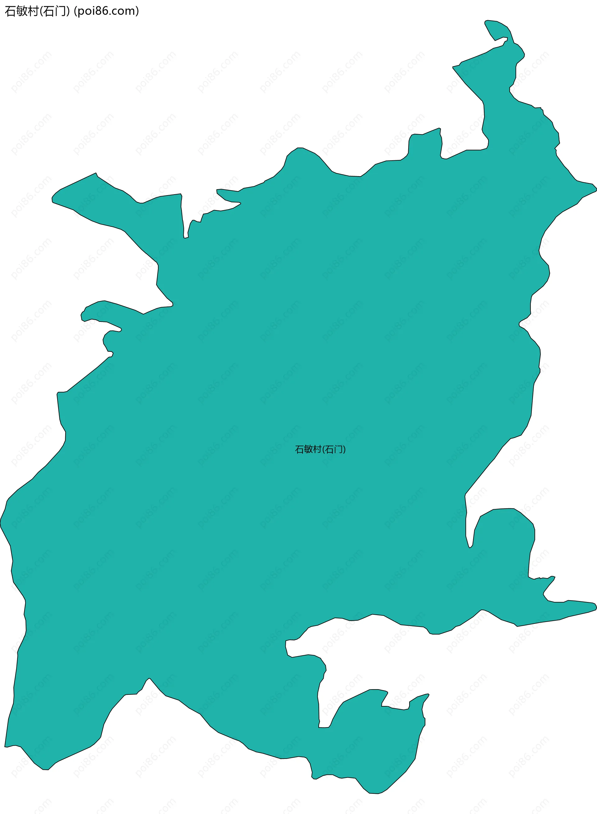 石敏村(石门)边界地图
