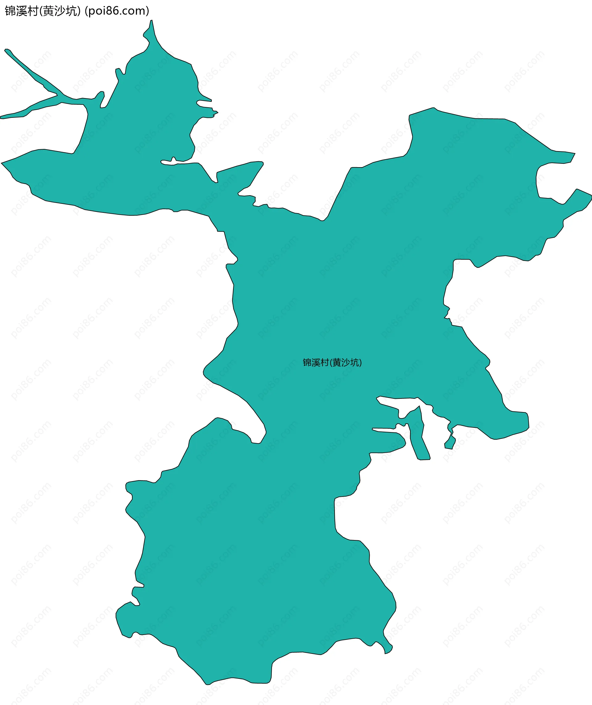 锦溪村(黄沙坑)边界地图