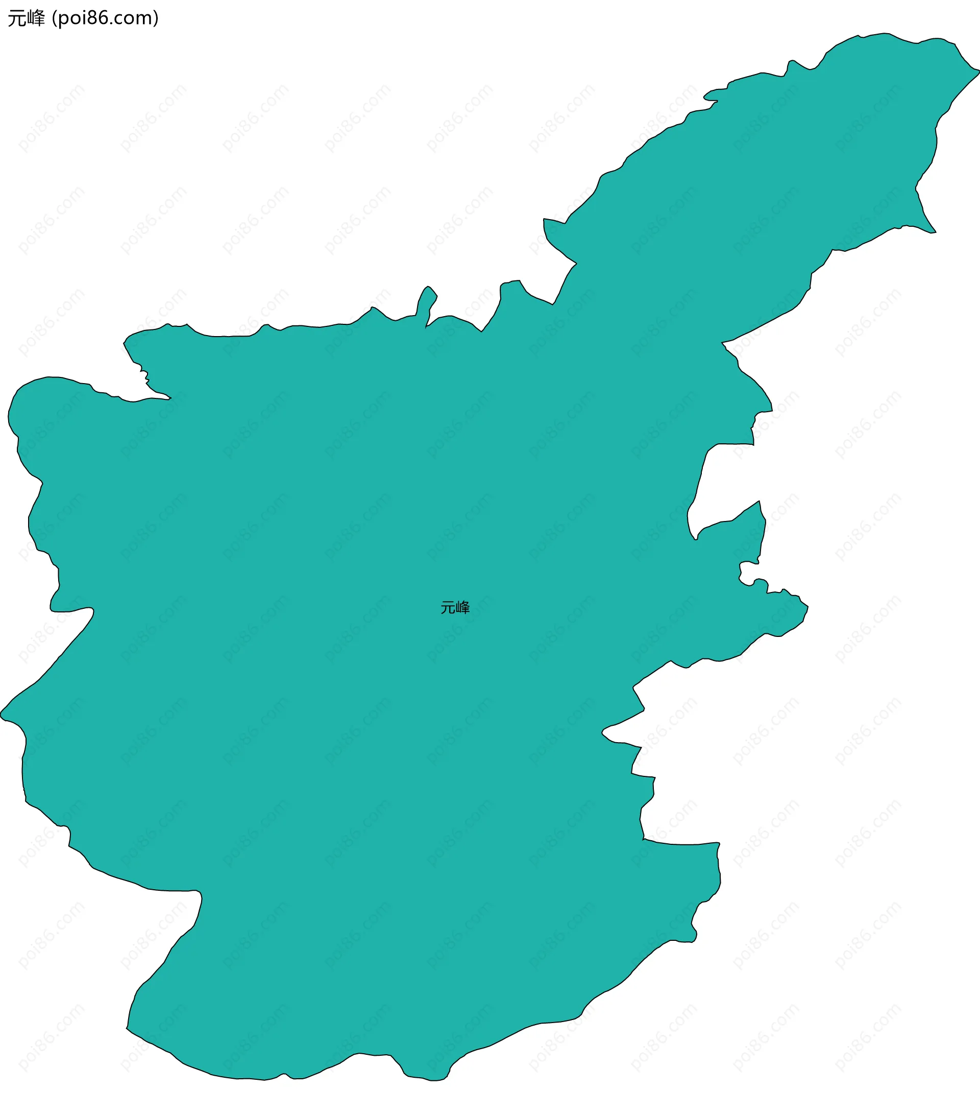 元峰边界地图