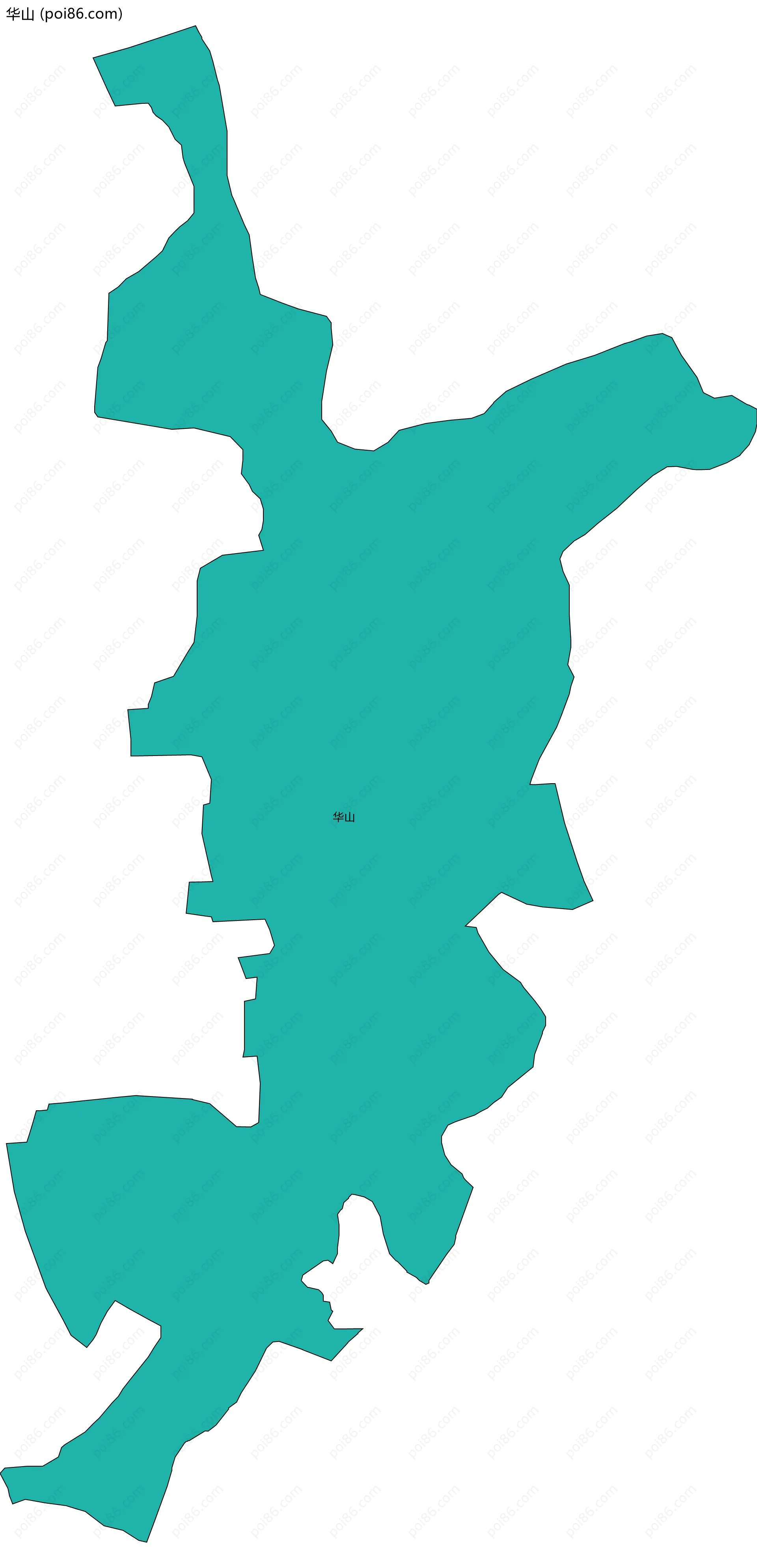 华山边界地图