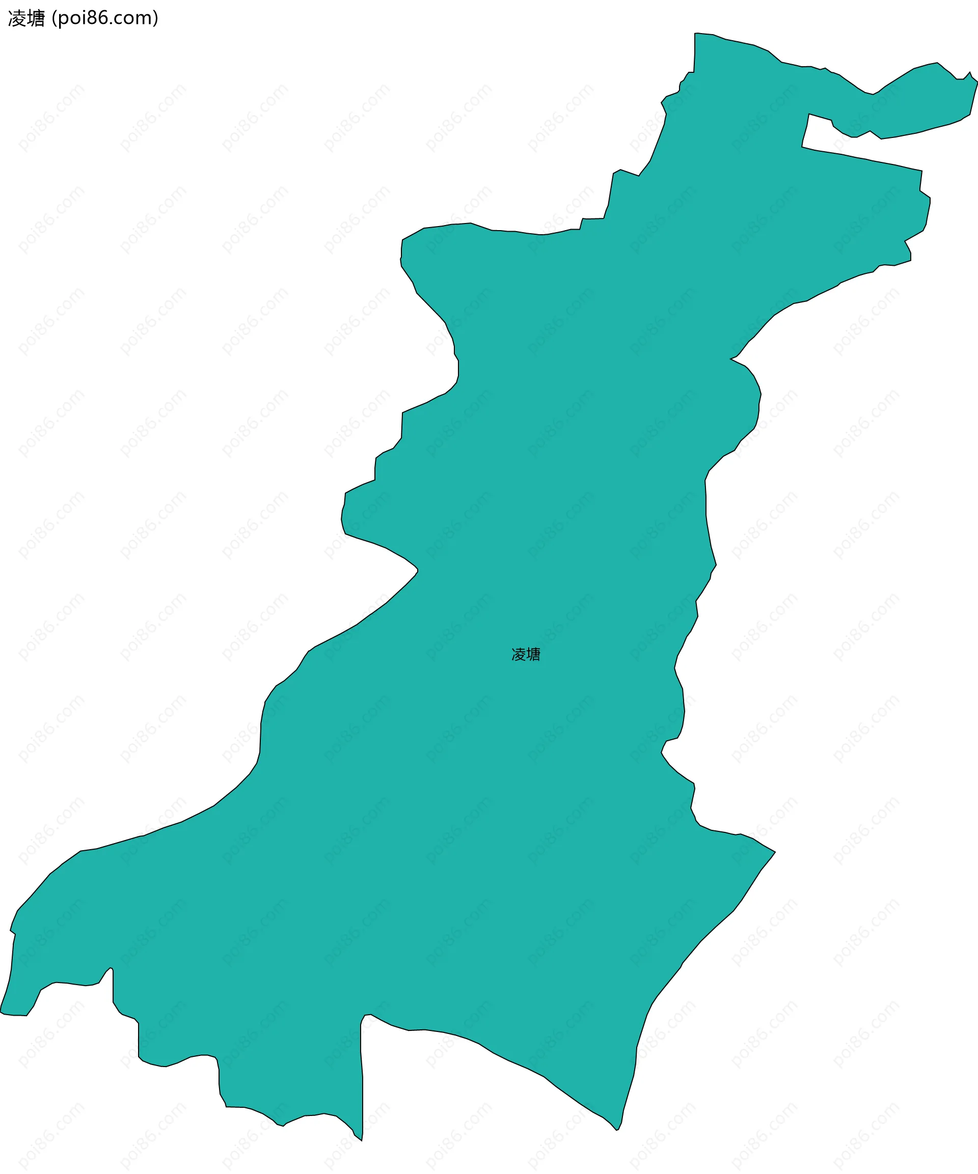 凌塘边界地图
