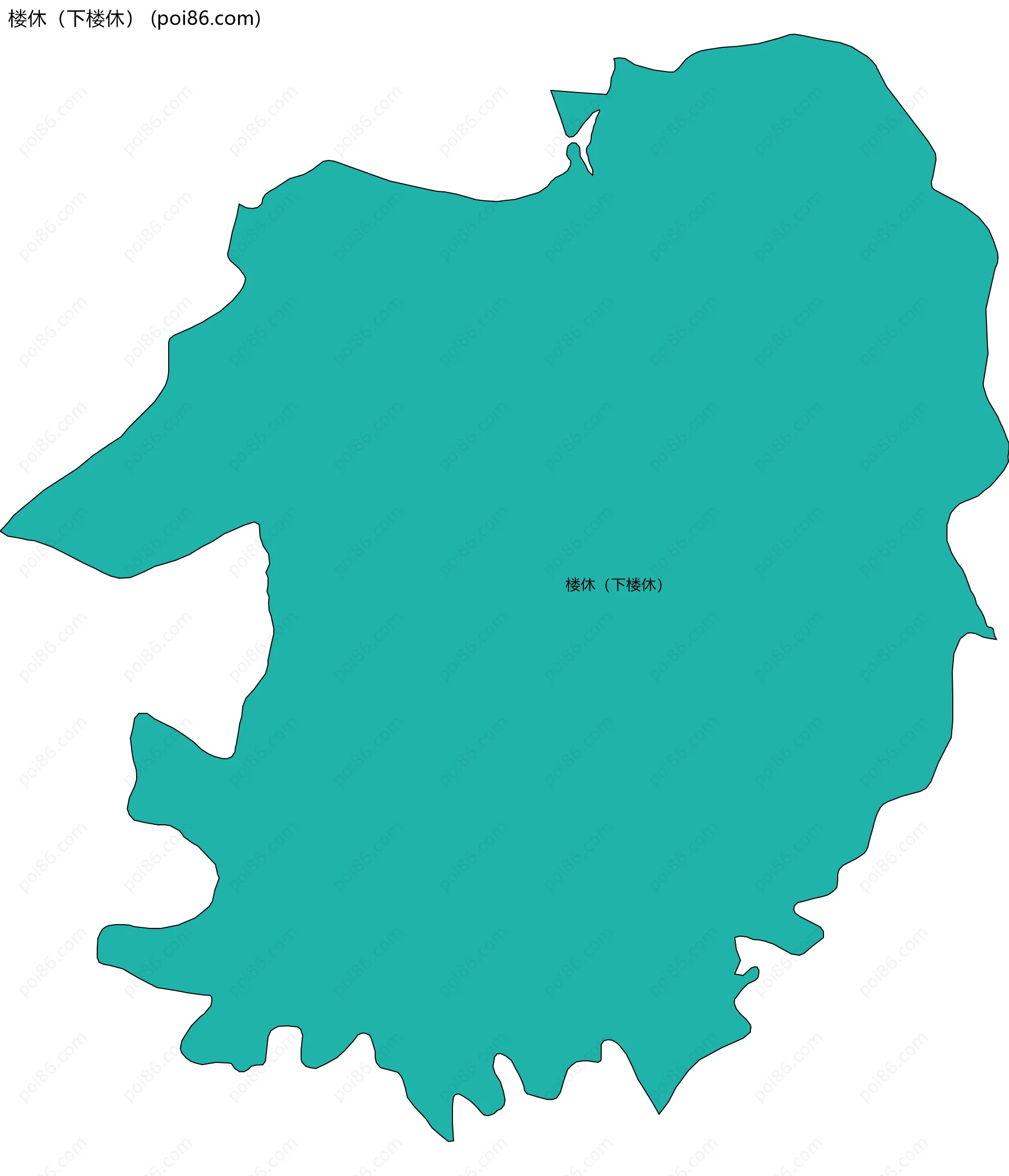 楼休（下楼休）边界地图