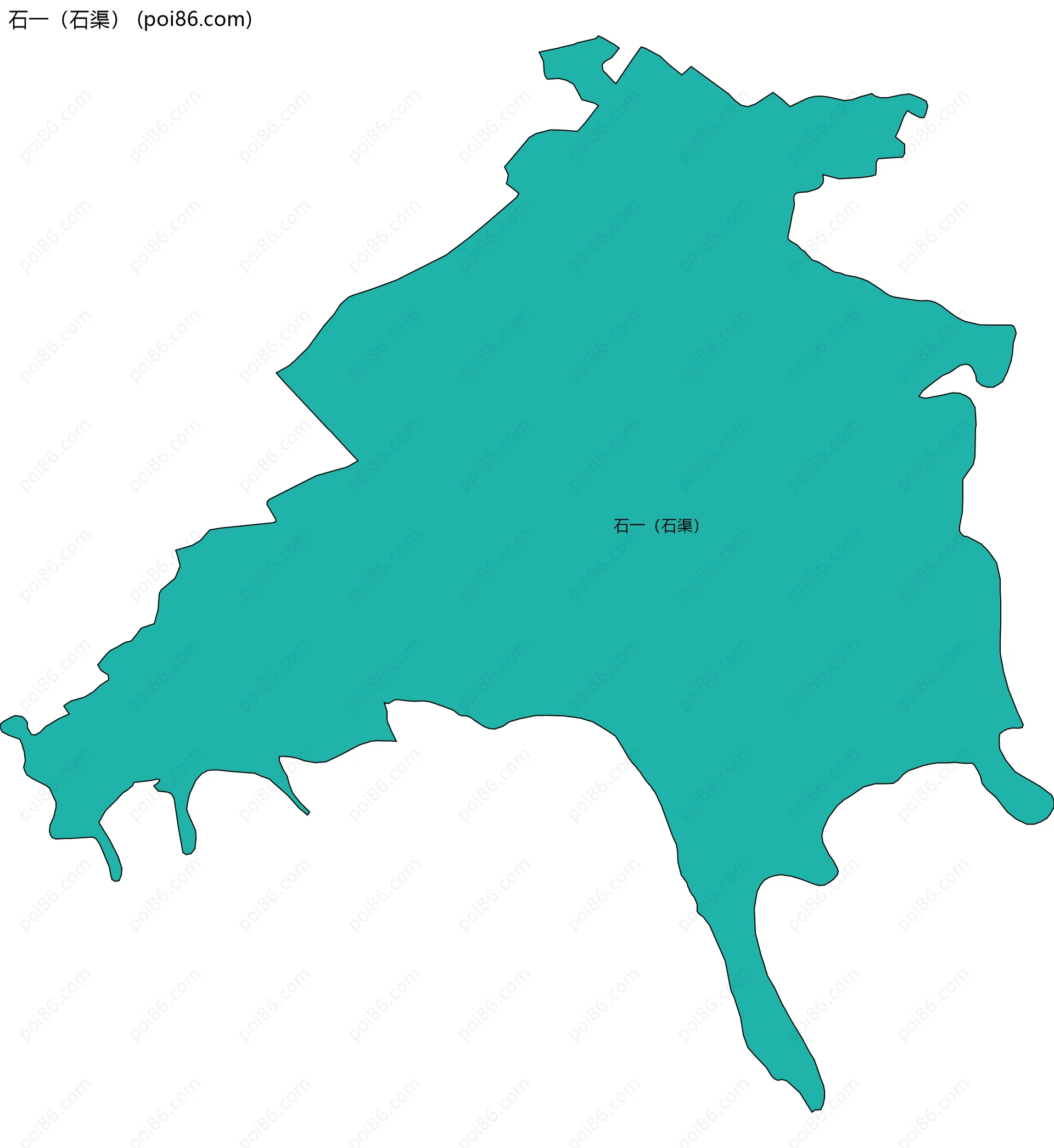 石一（石渠）边界地图