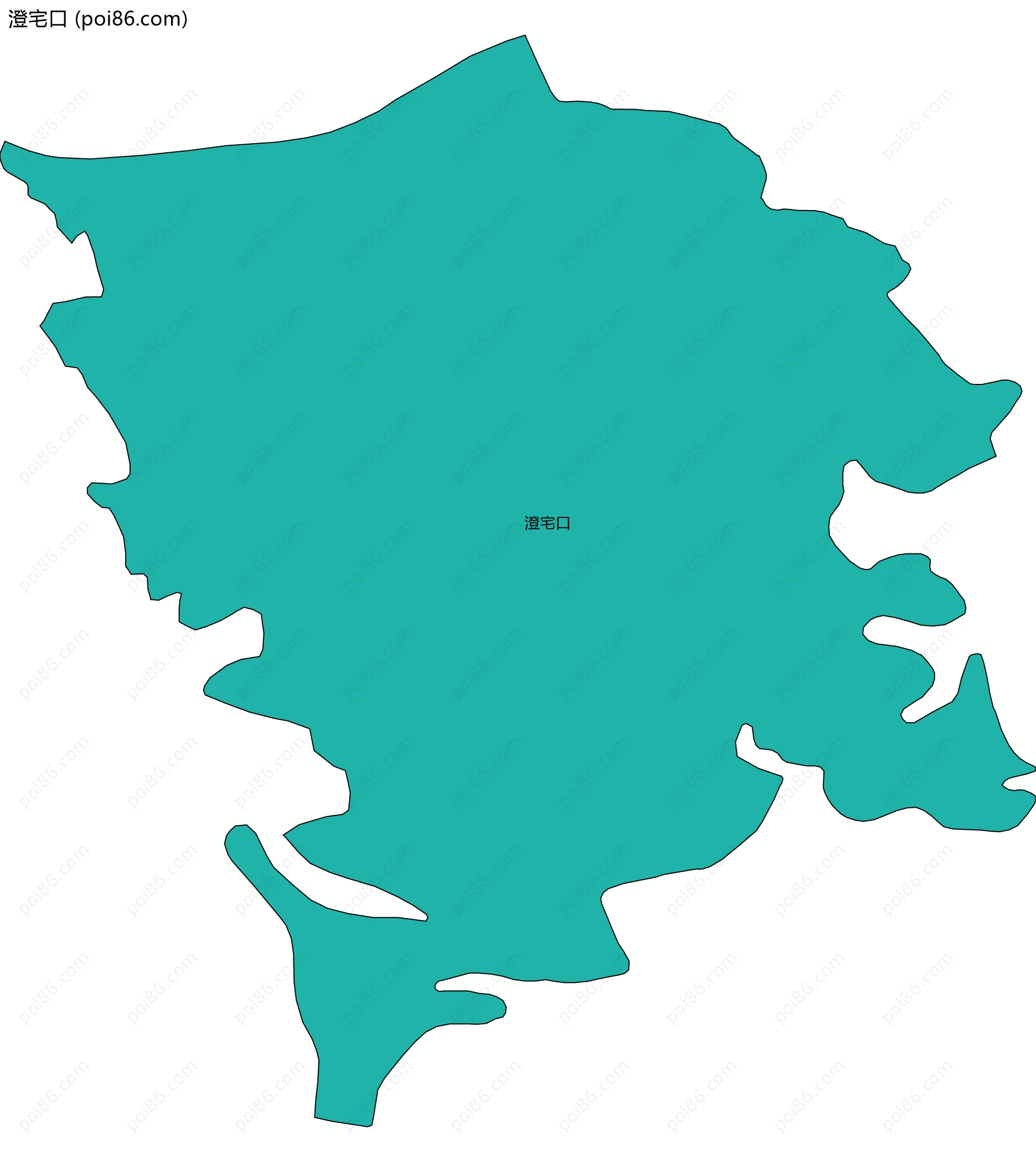 澄宅口边界地图