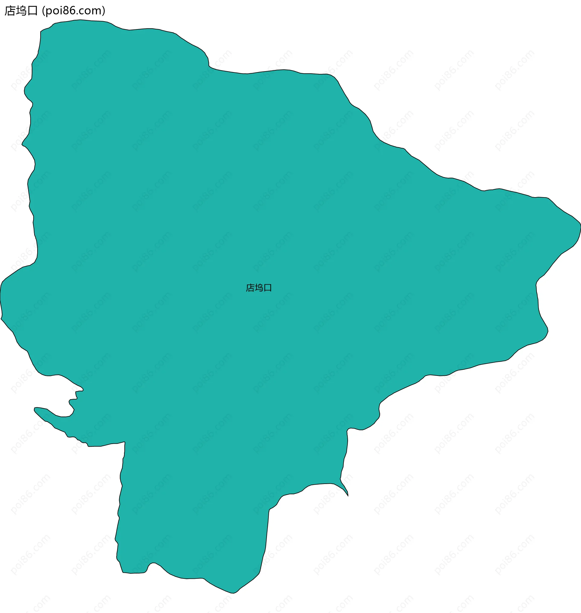 店坞口边界地图
