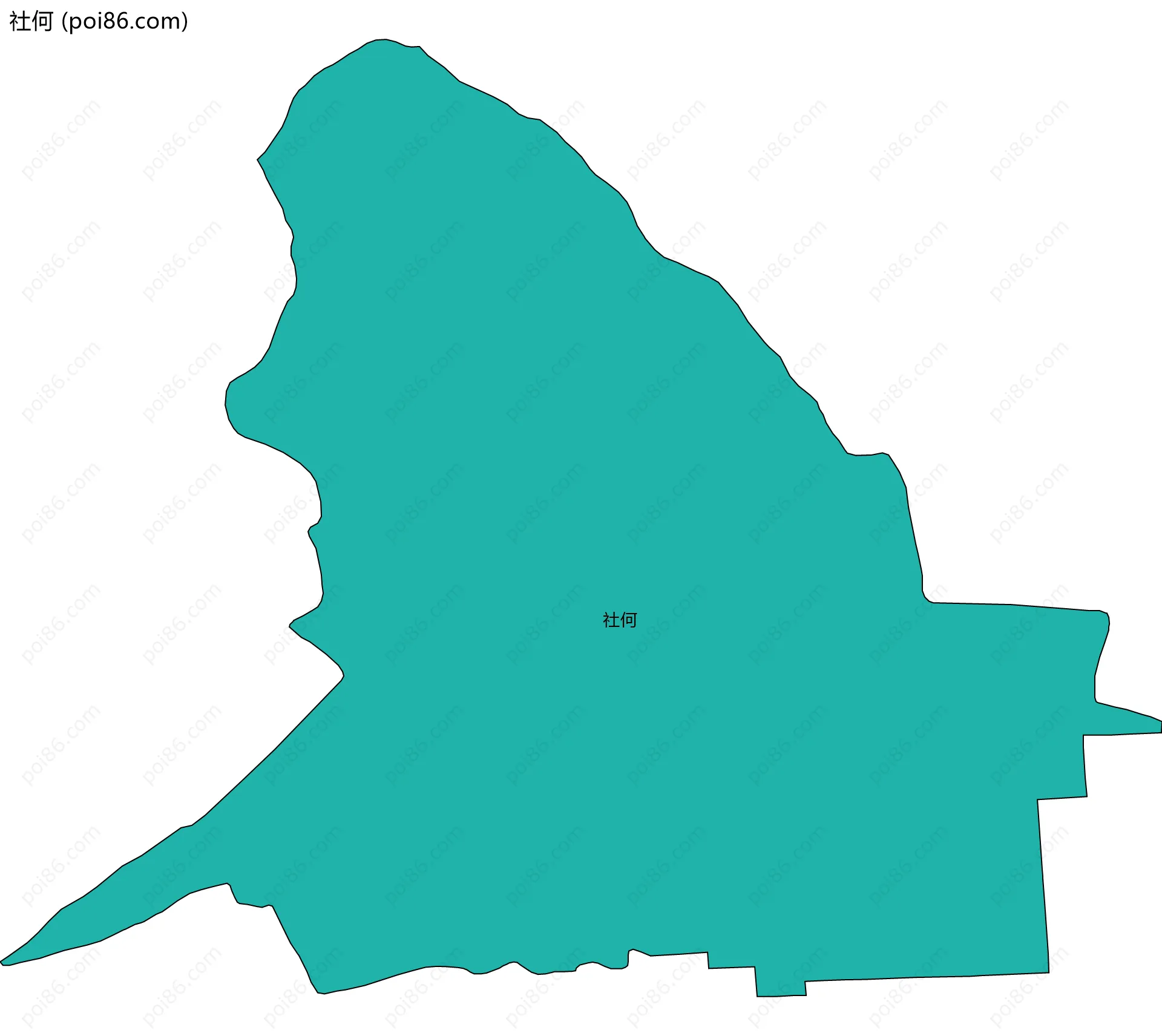 社何边界地图