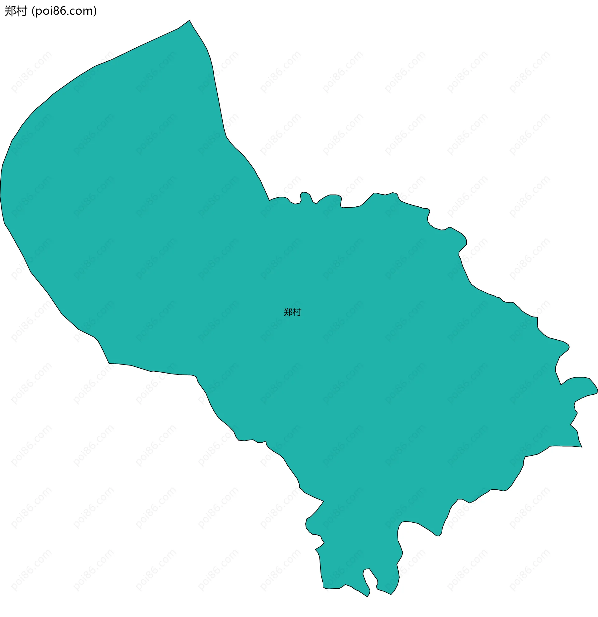 郑村边界地图