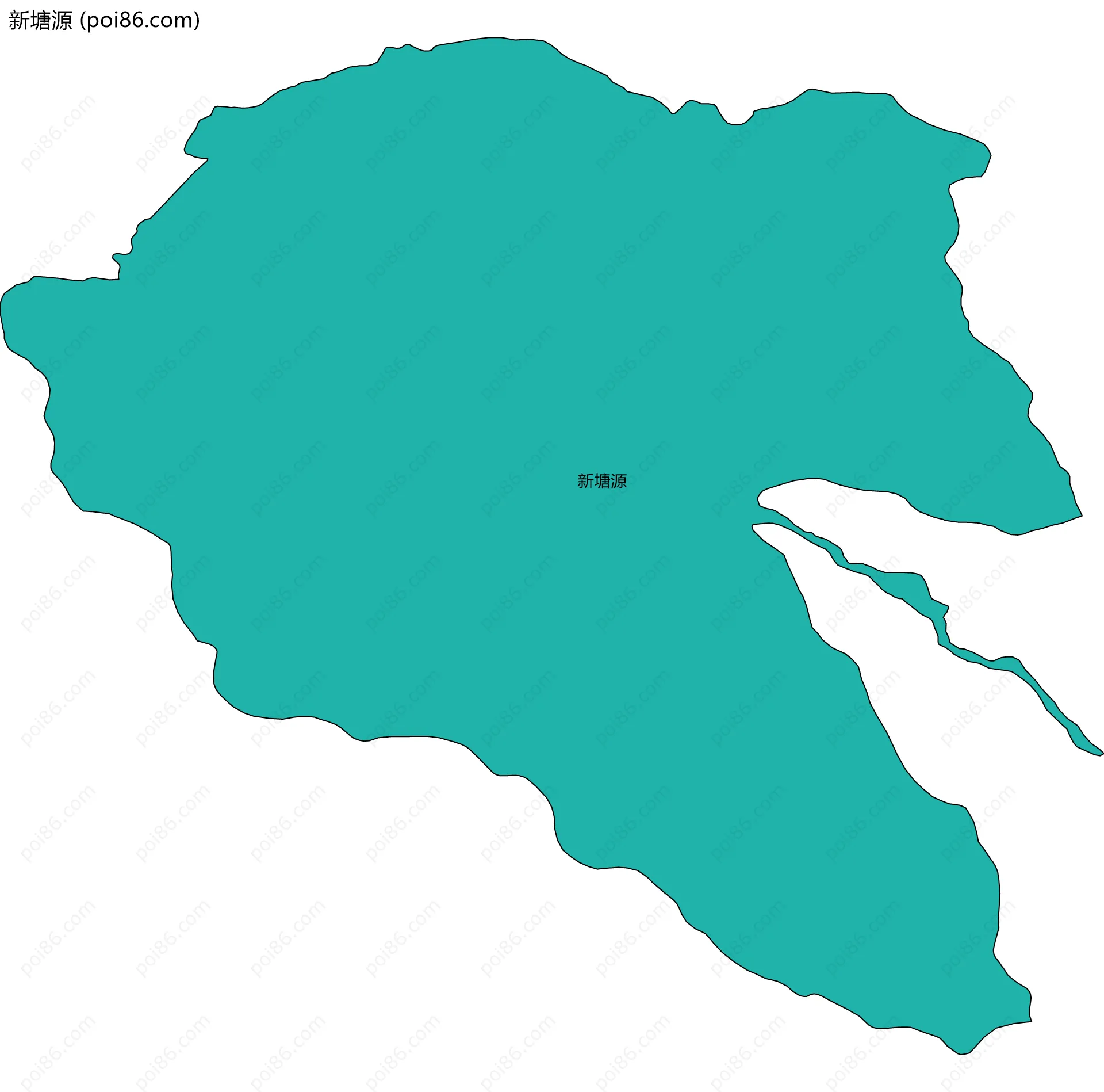 新塘源边界地图