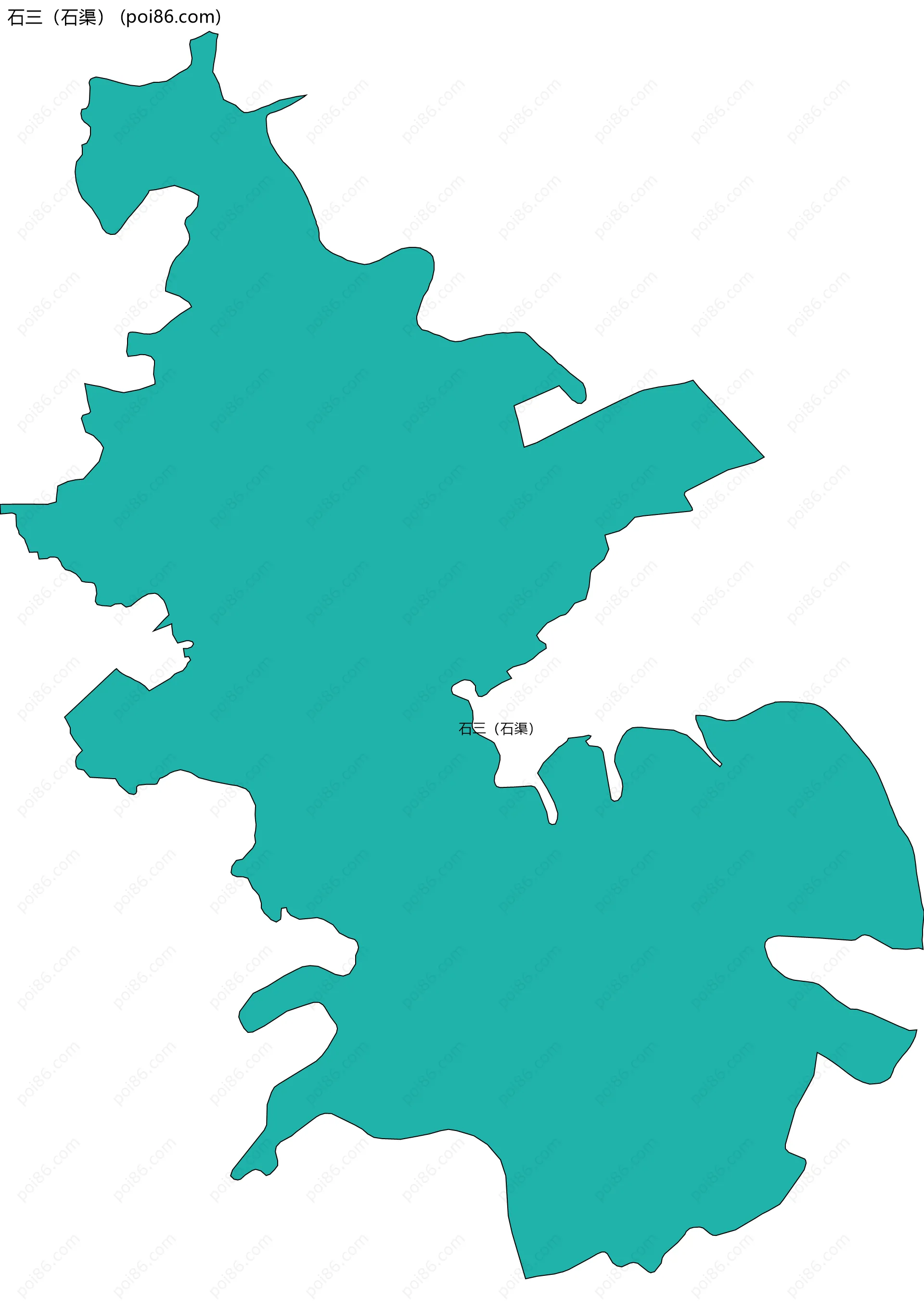 石三（石渠）边界地图