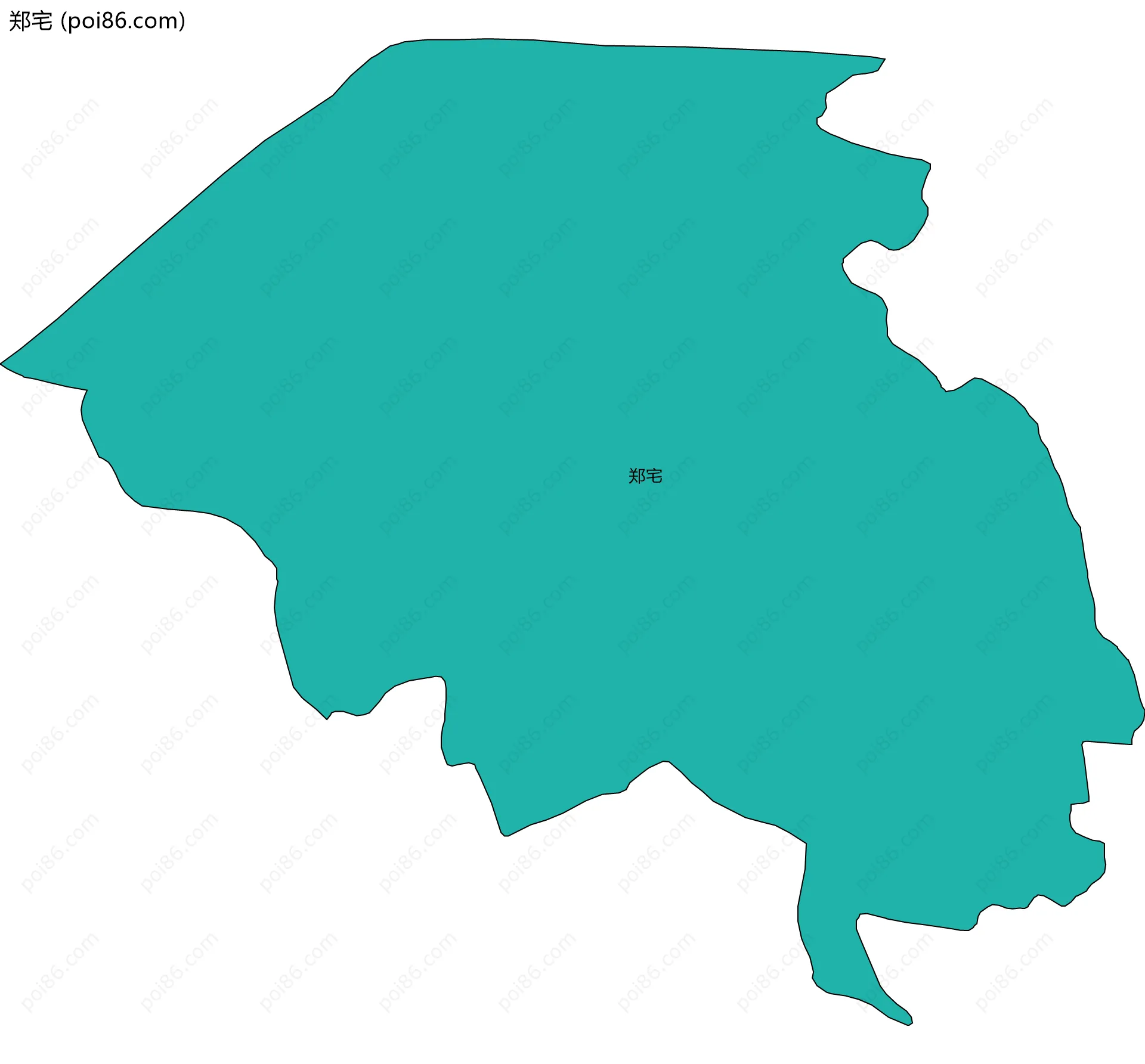 郑宅边界地图
