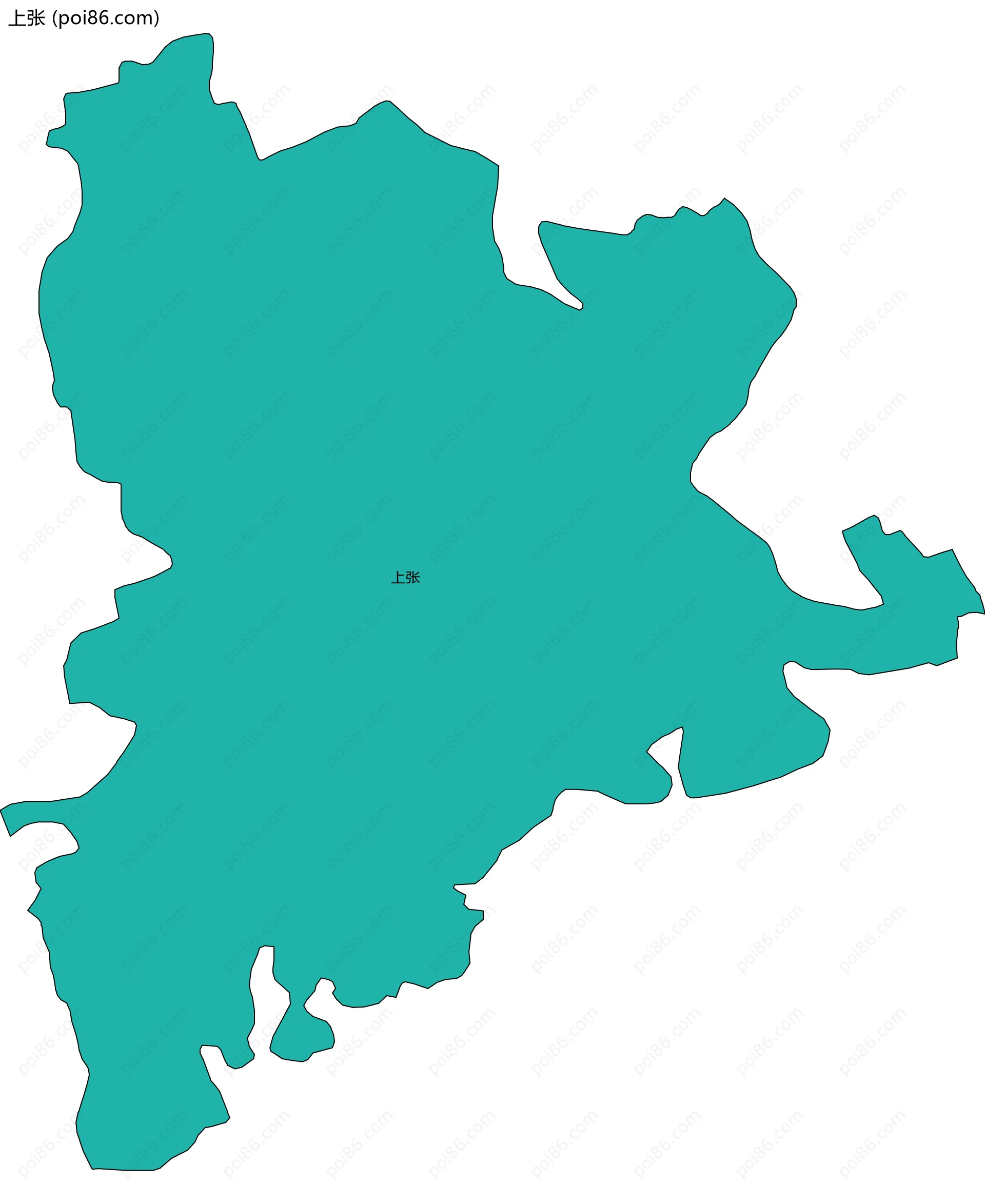 上张边界地图