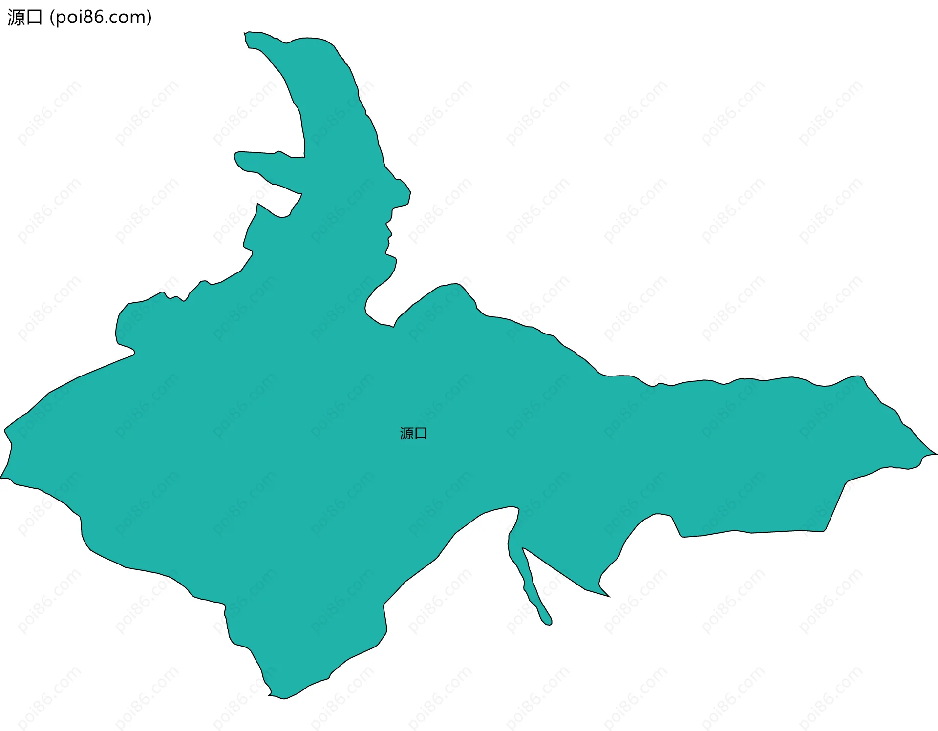 源口边界地图