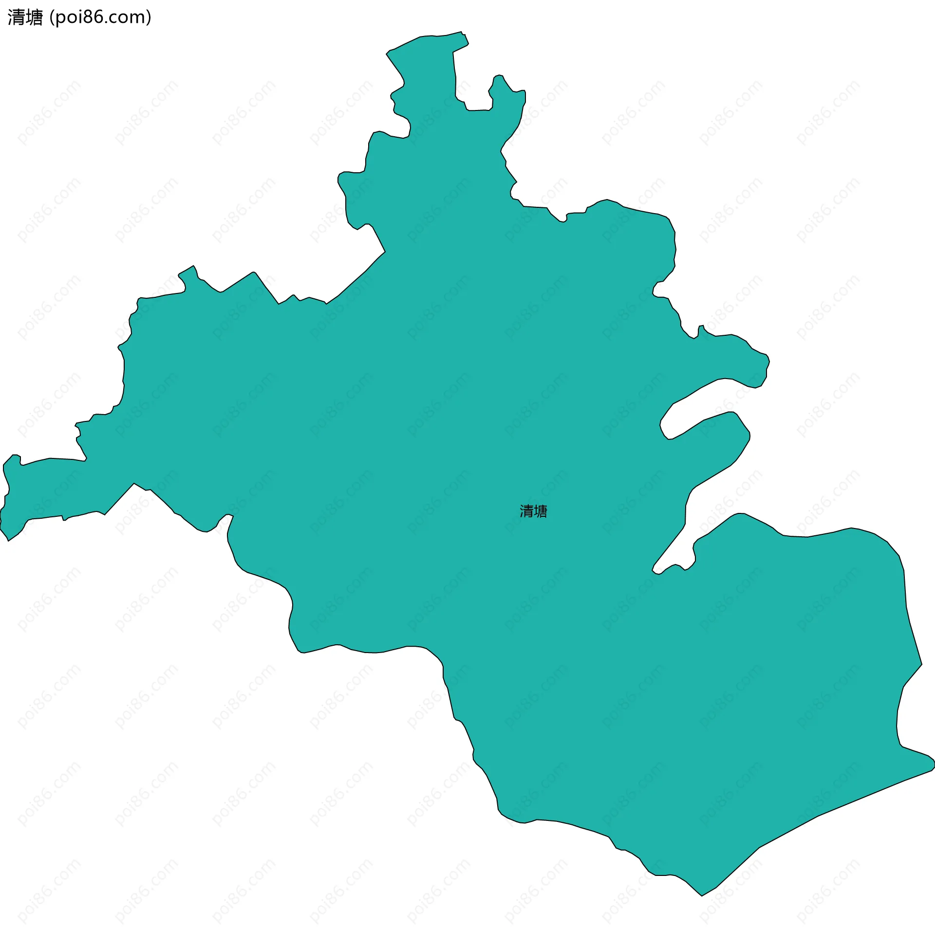 清塘边界地图