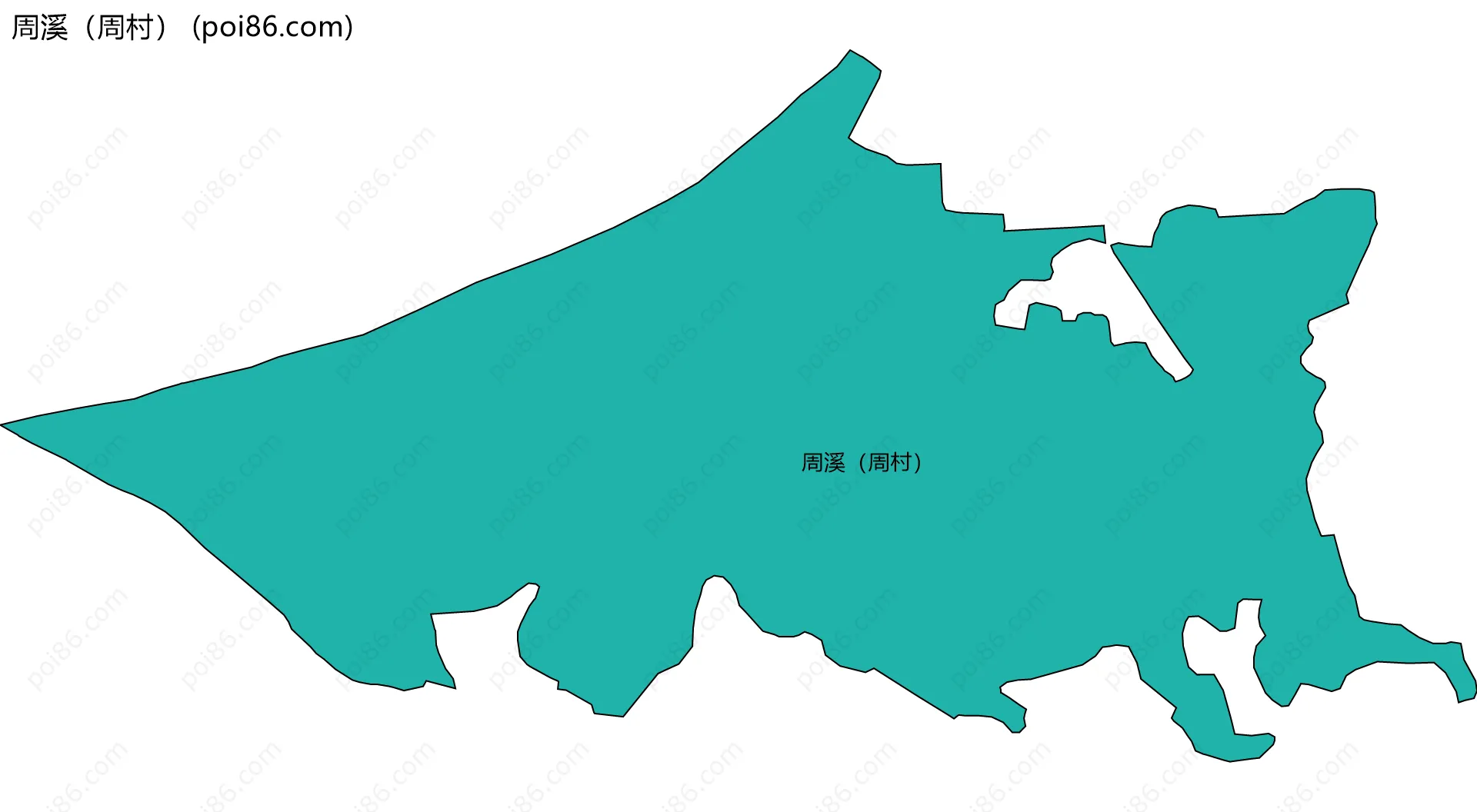 周溪（周村）边界地图