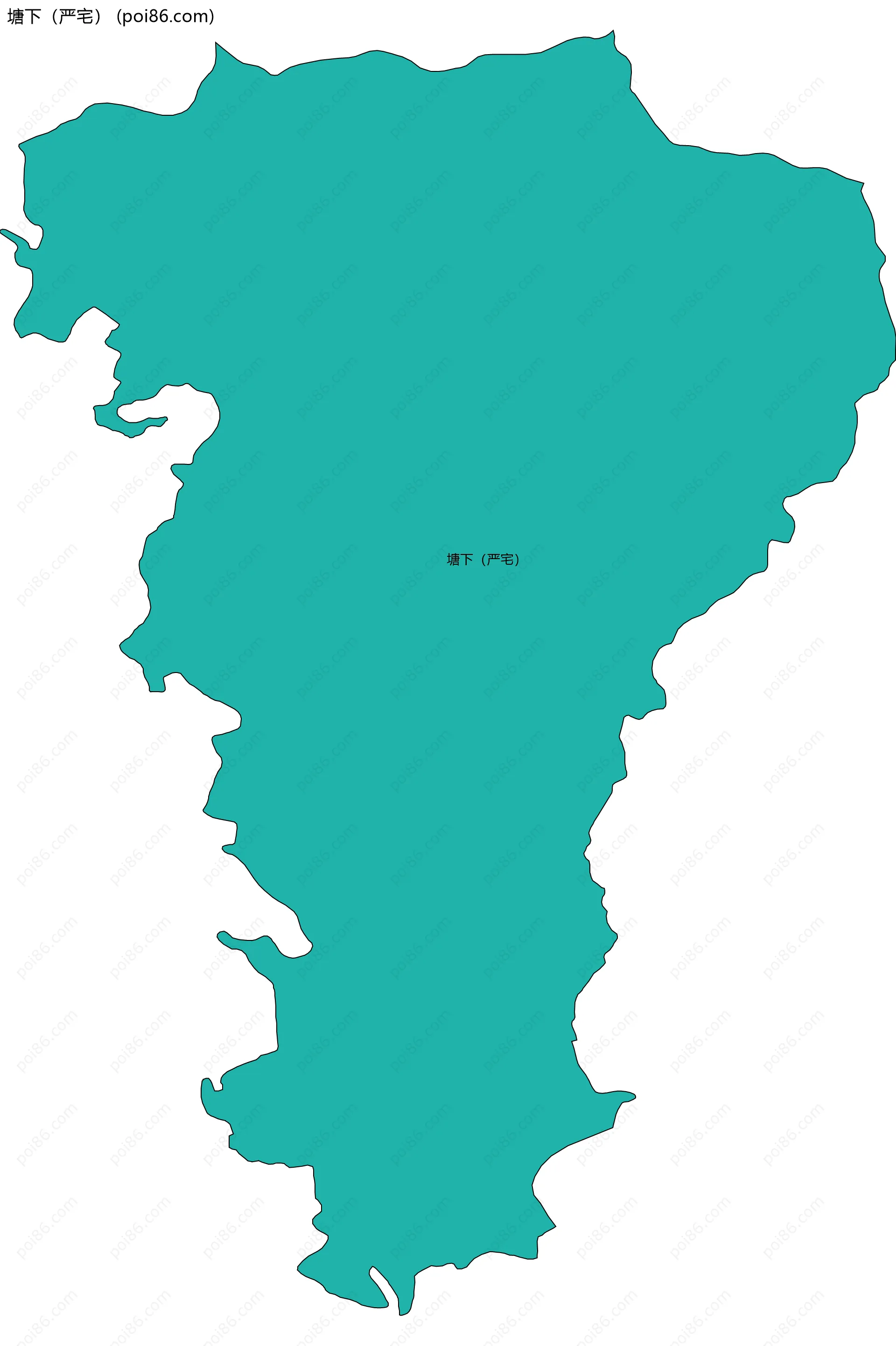 塘下（严宅）边界地图