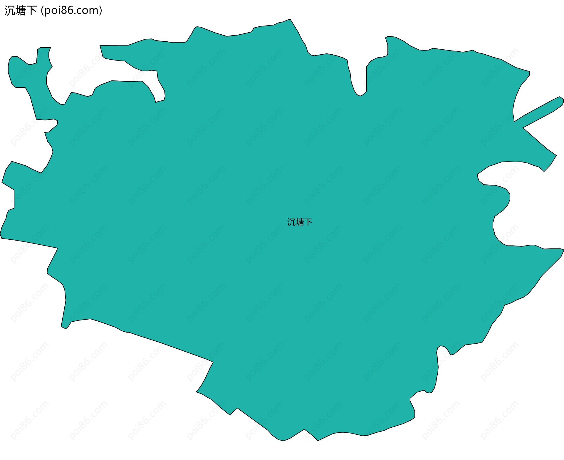 沉塘下边界地图
