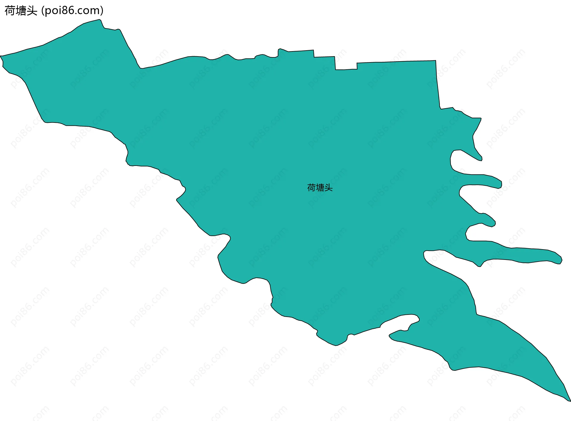 荷塘头边界地图