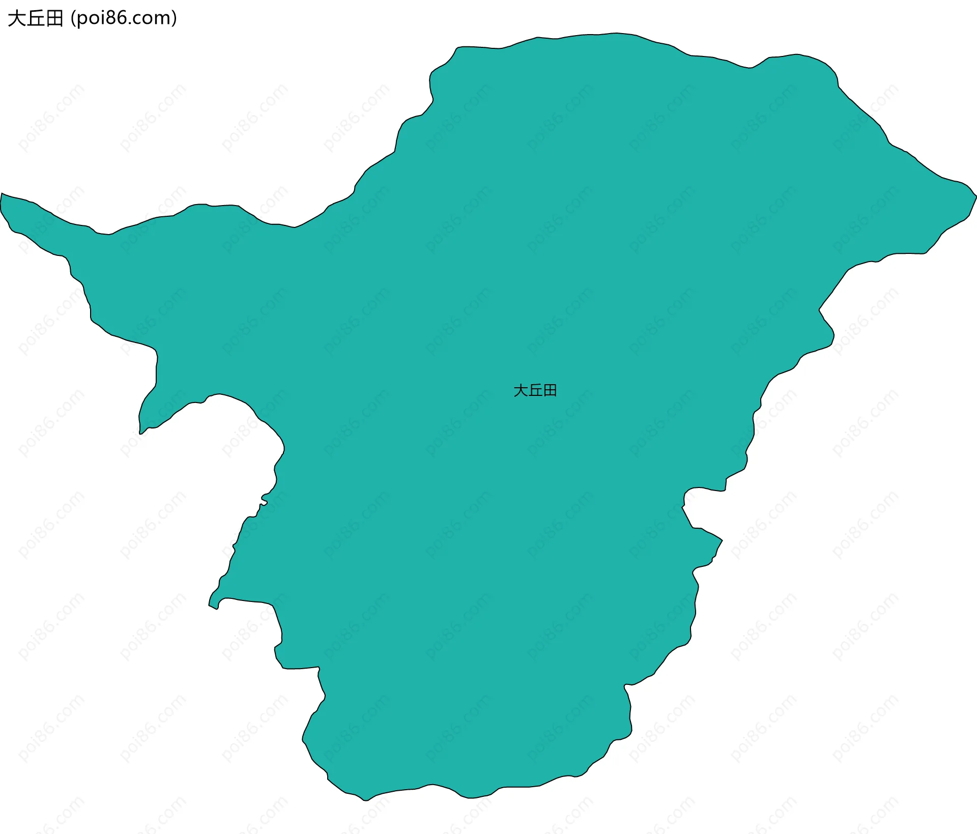 大丘田边界地图