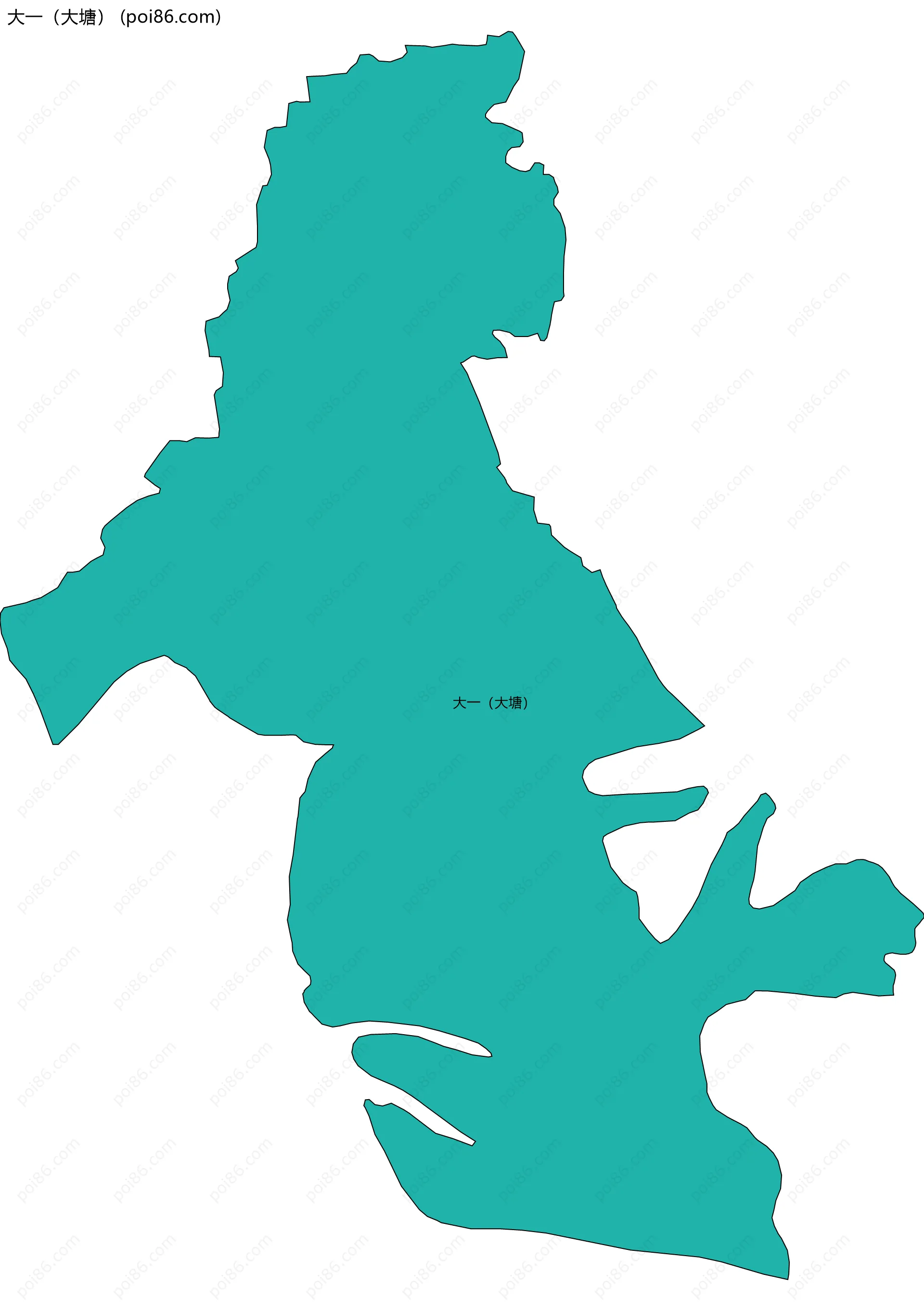 大一（大塘）边界地图