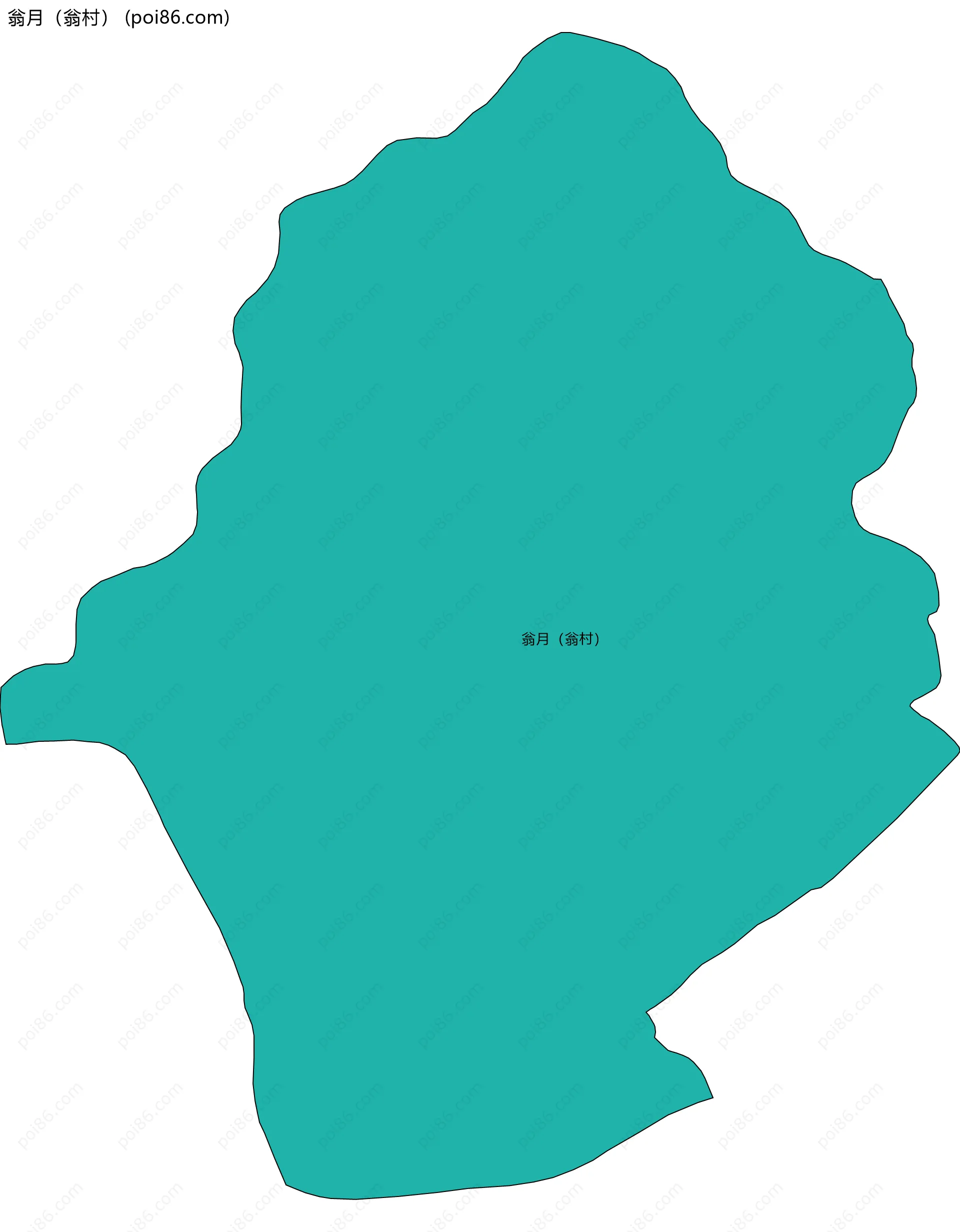 翁月（翁村）边界地图