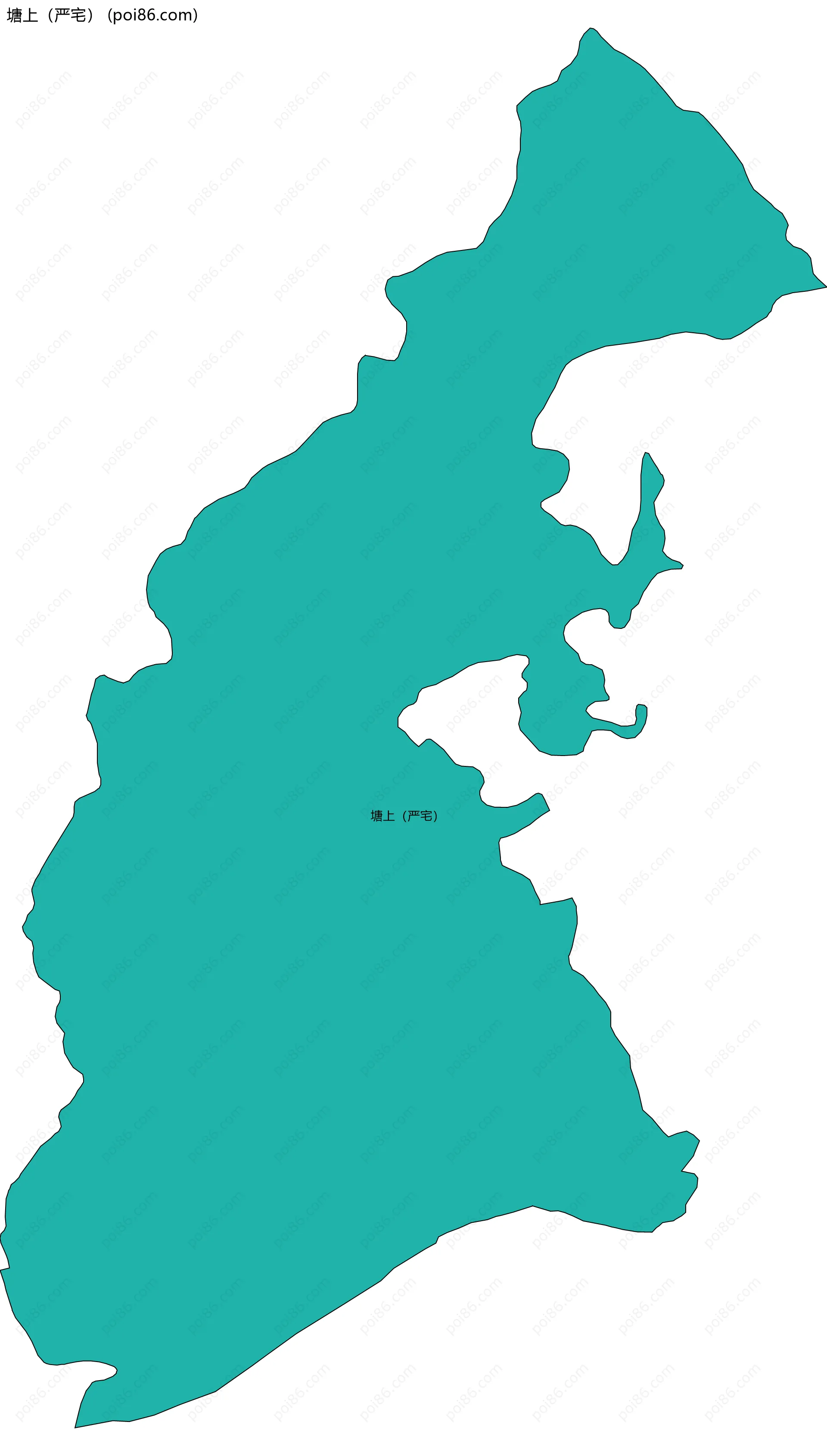 塘上（严宅）边界地图