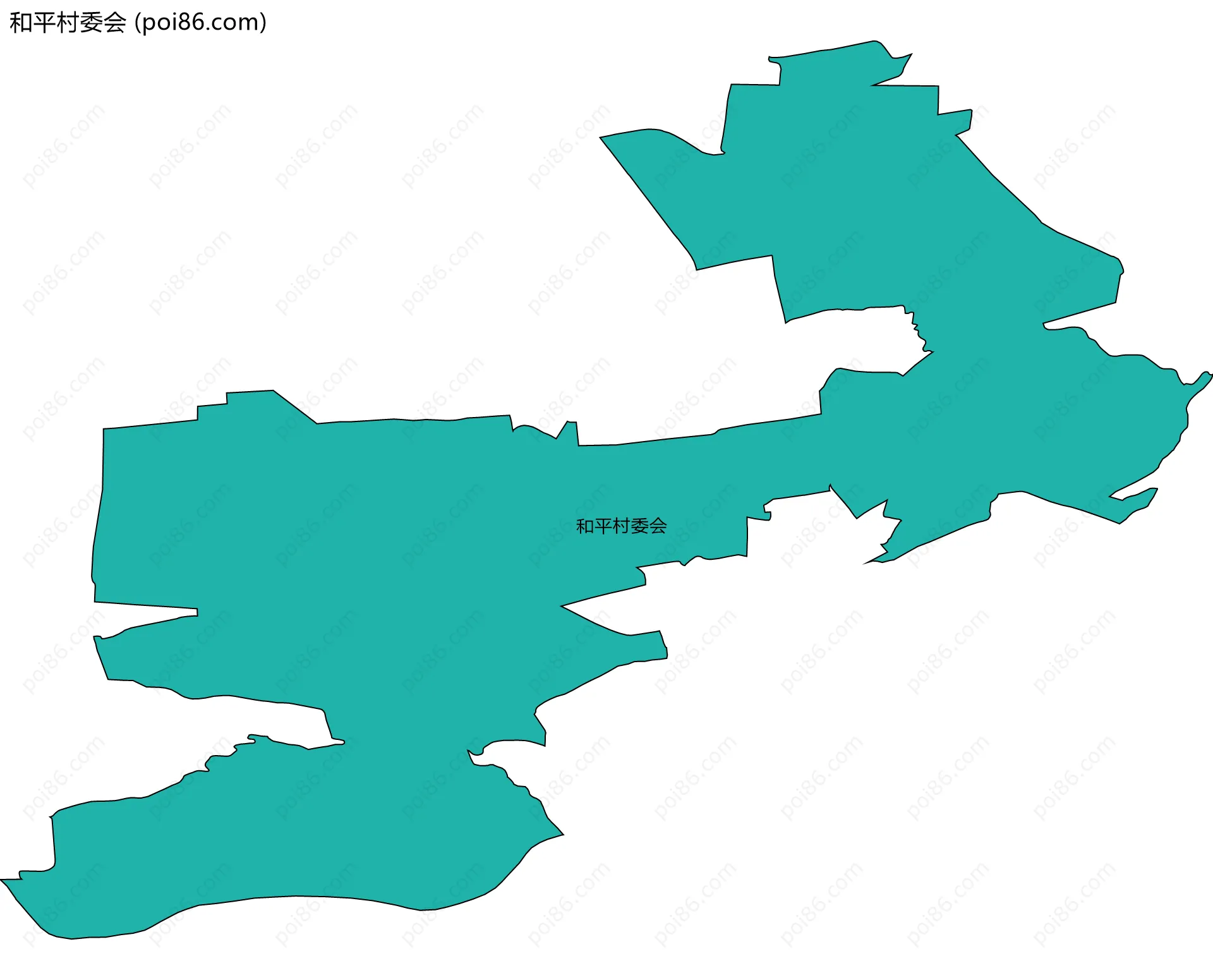 和平村委会边界地图