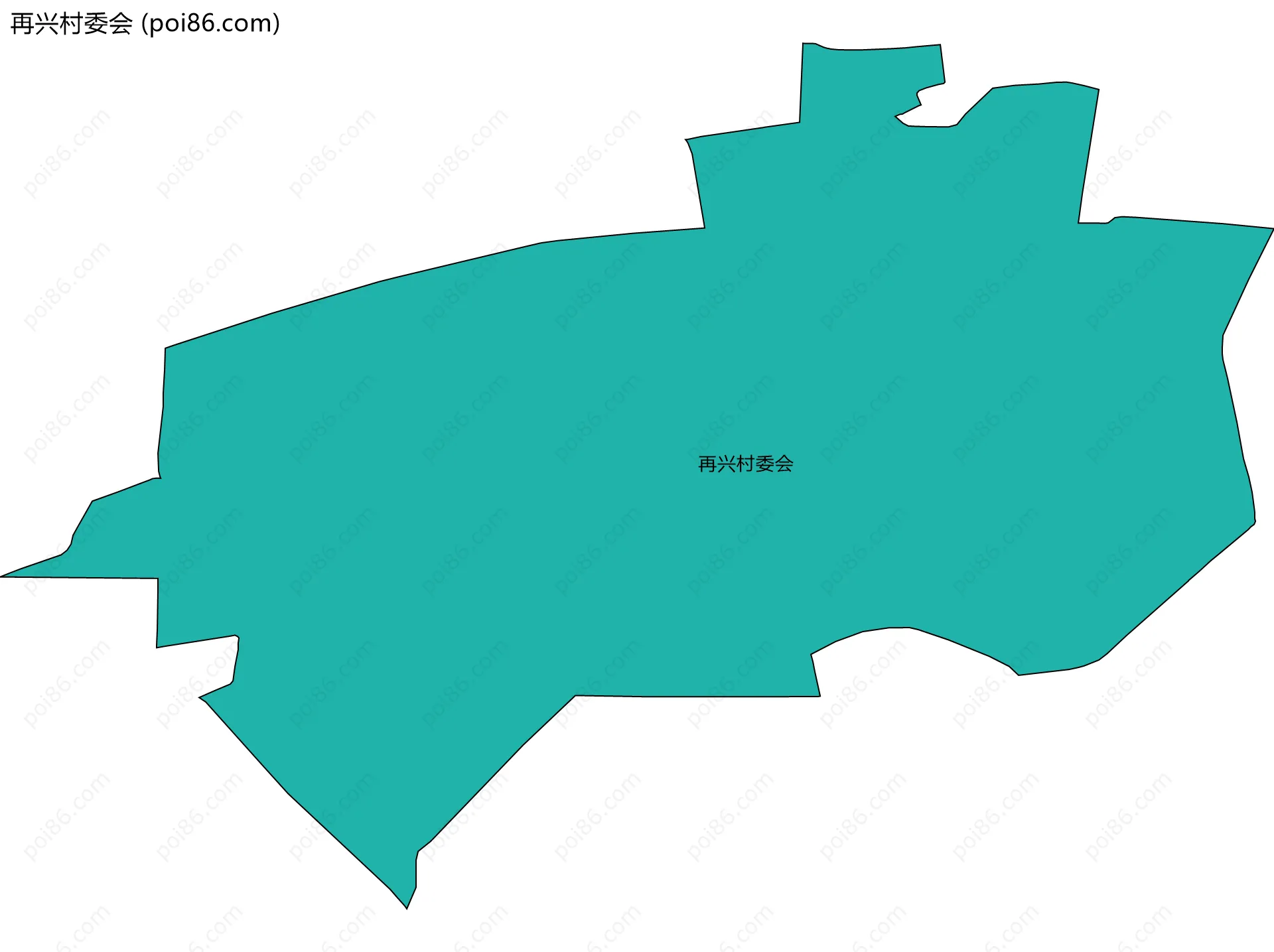 再兴村委会边界地图