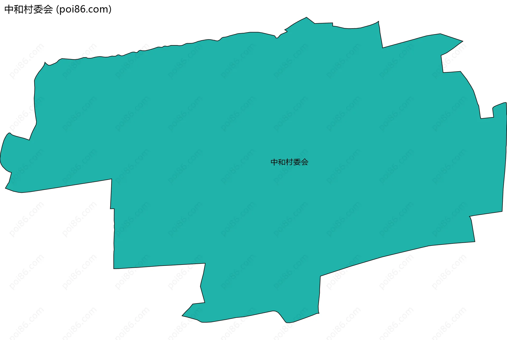 中和村委会边界地图