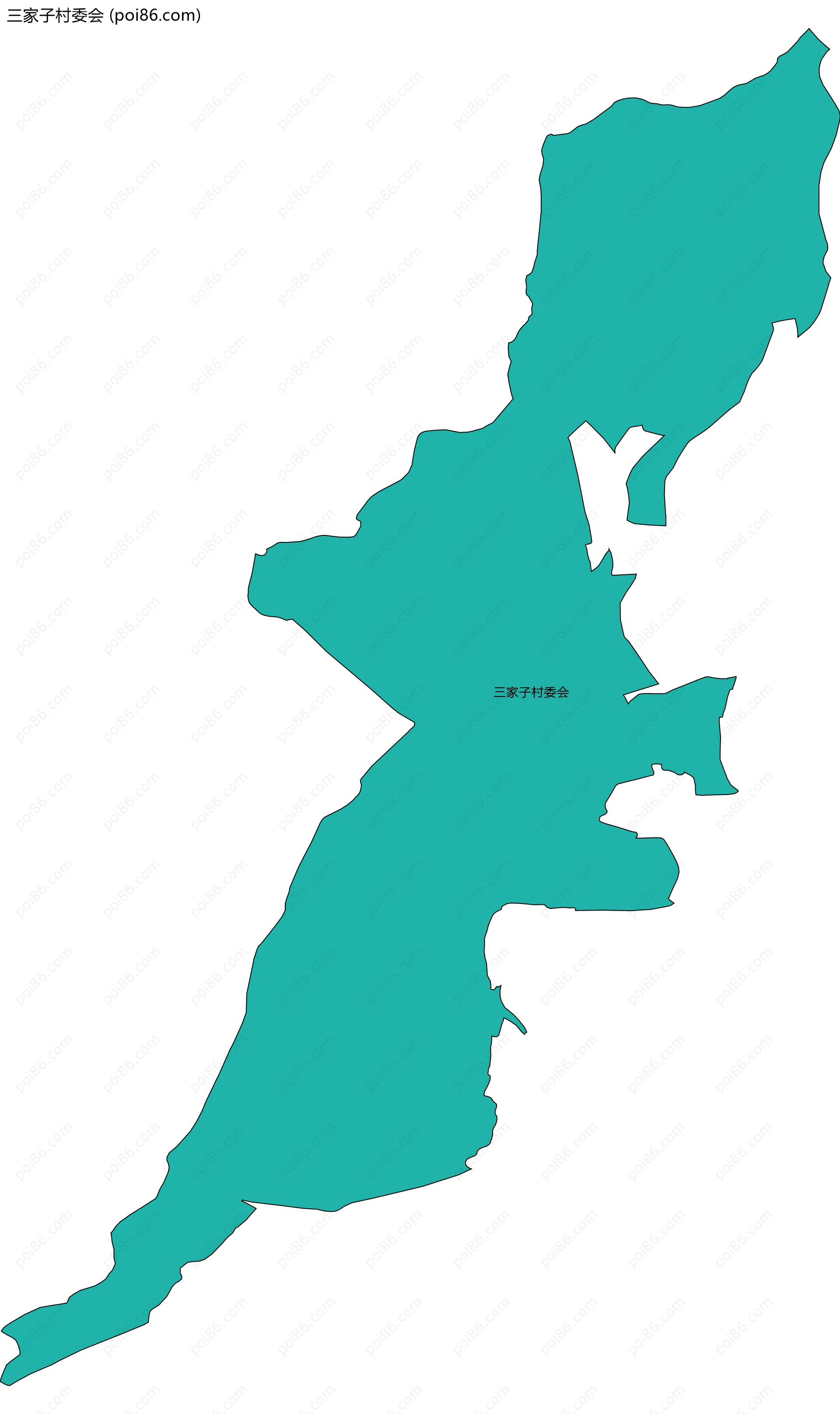 三家子村委会边界地图