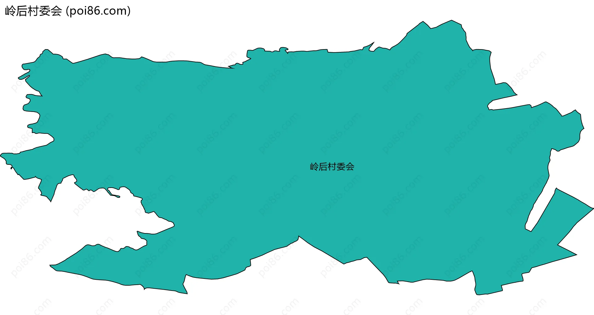 岭后村委会边界地图