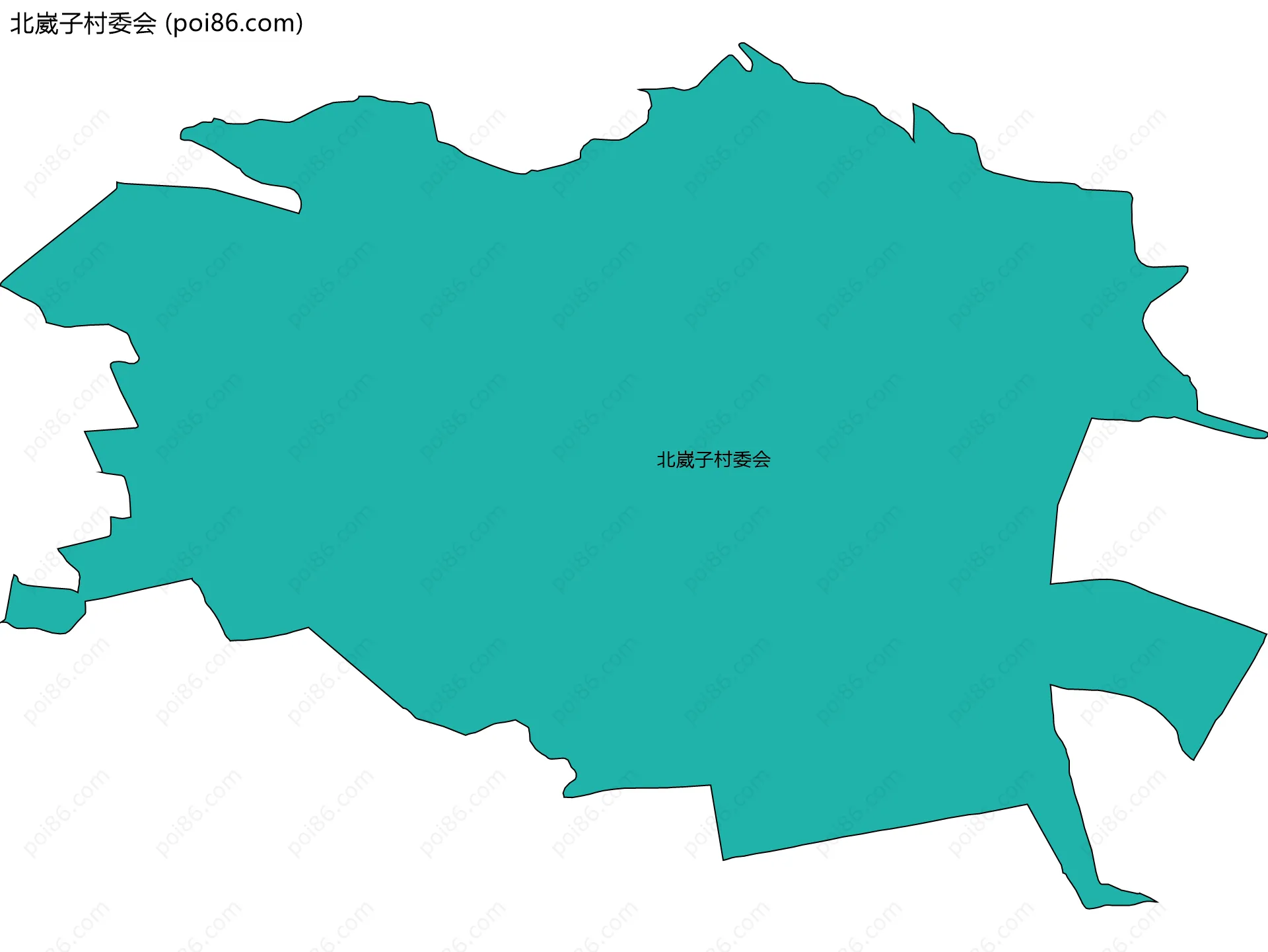 北崴子村委会边界地图