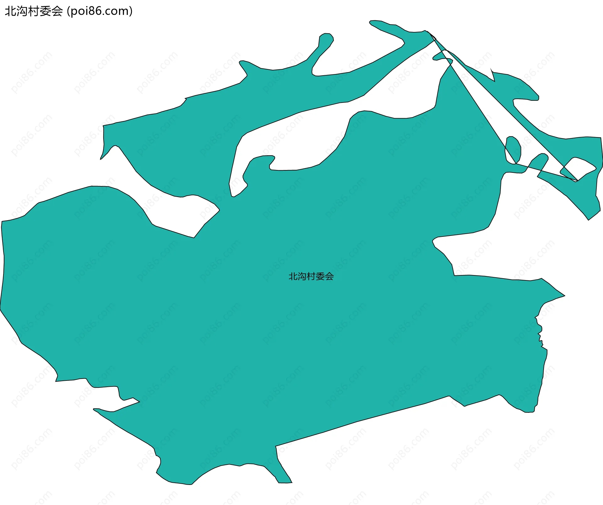 北沟村委会边界地图