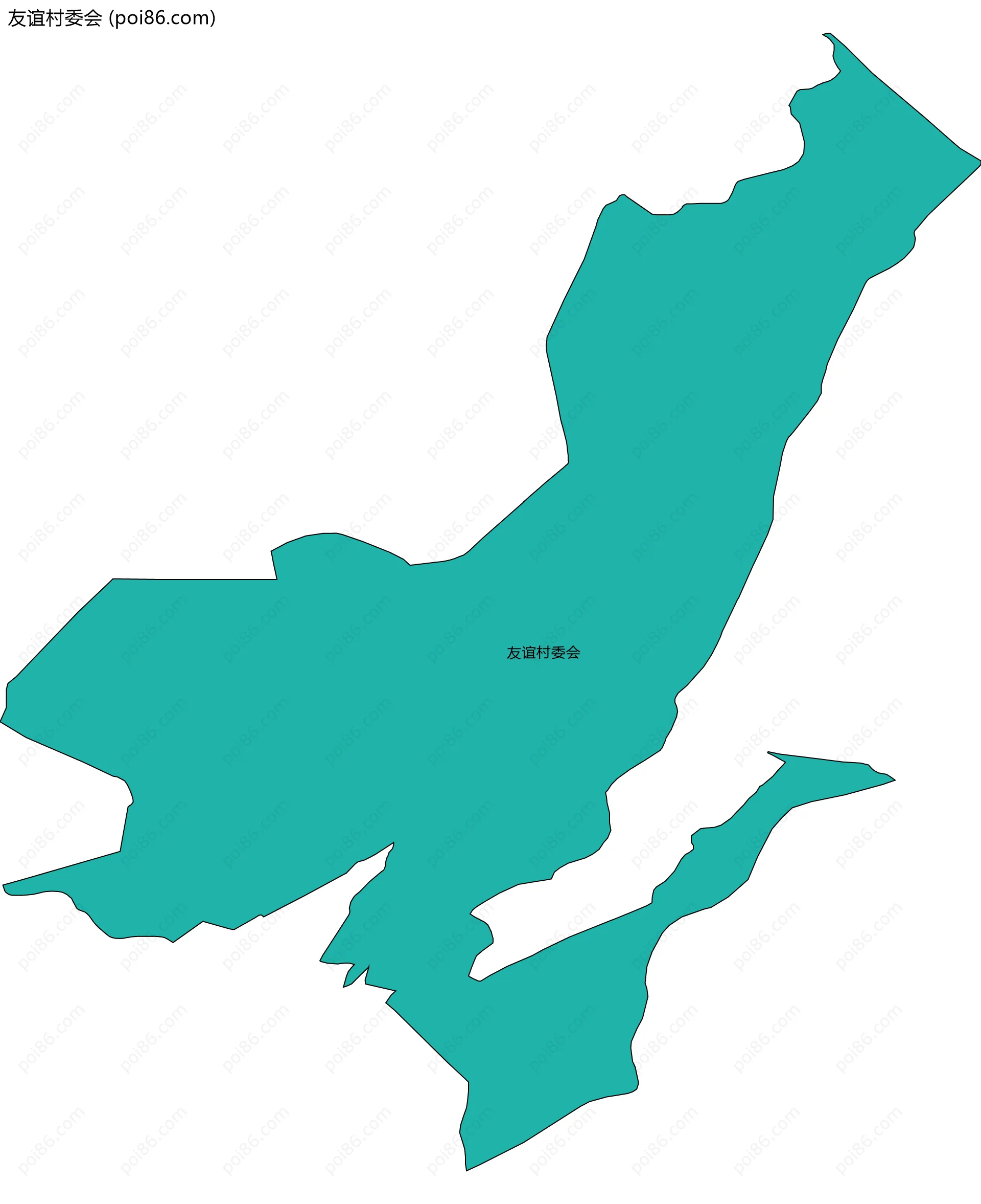 友谊村委会边界地图