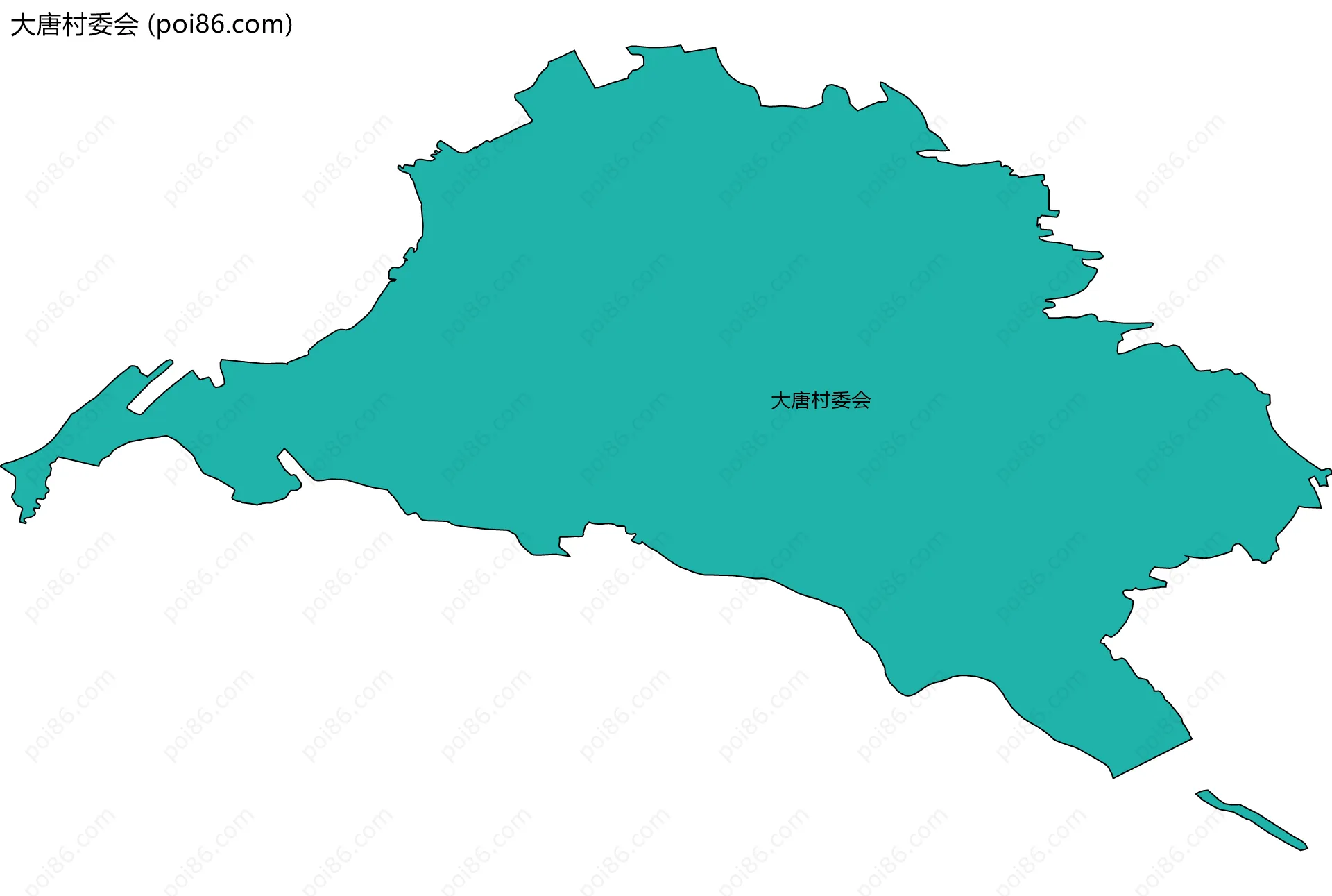 大唐村委会边界地图