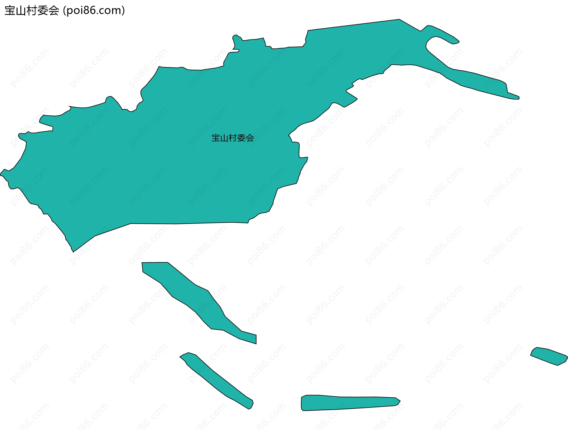 宝山村委会边界地图