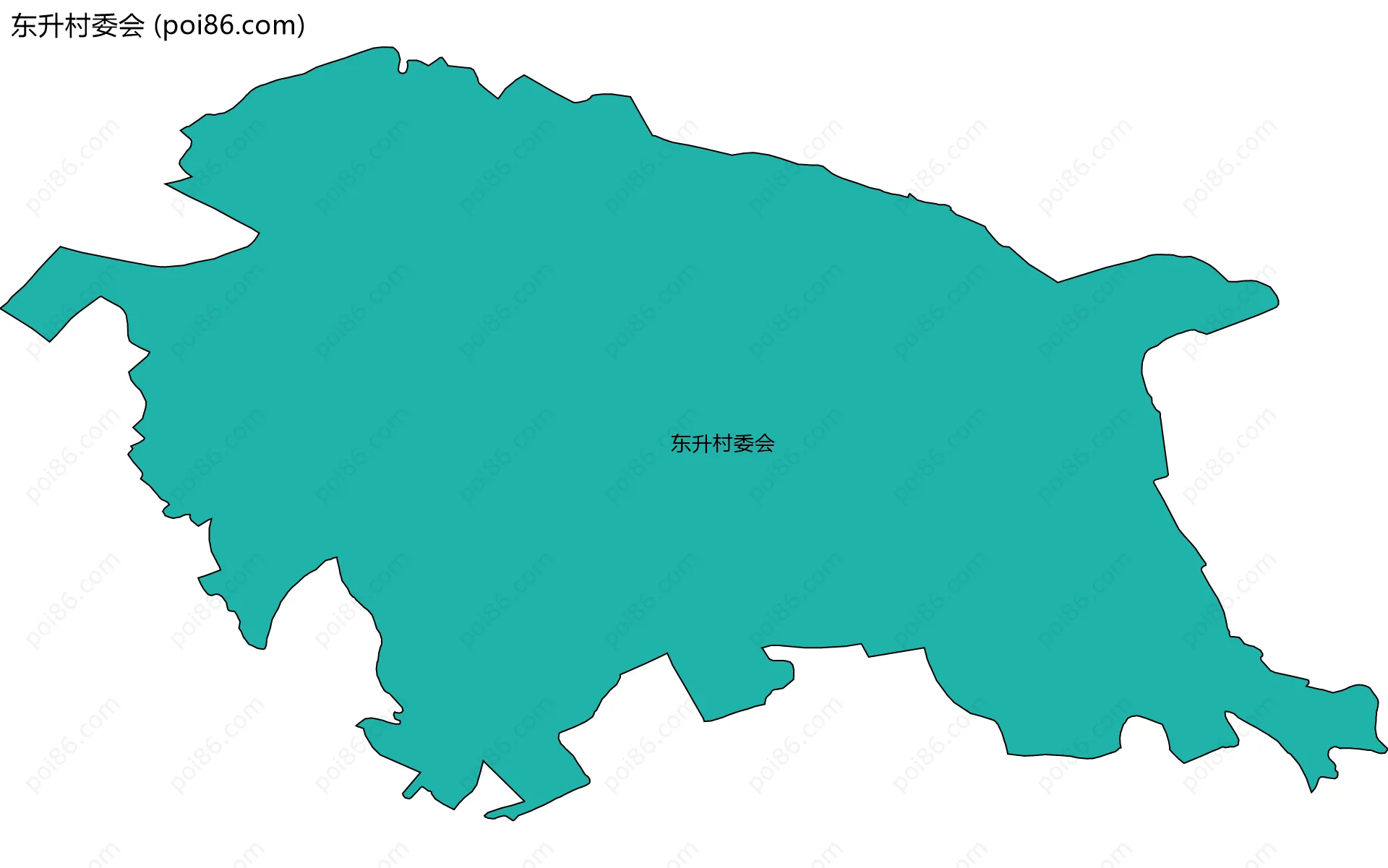 东升村委会边界地图