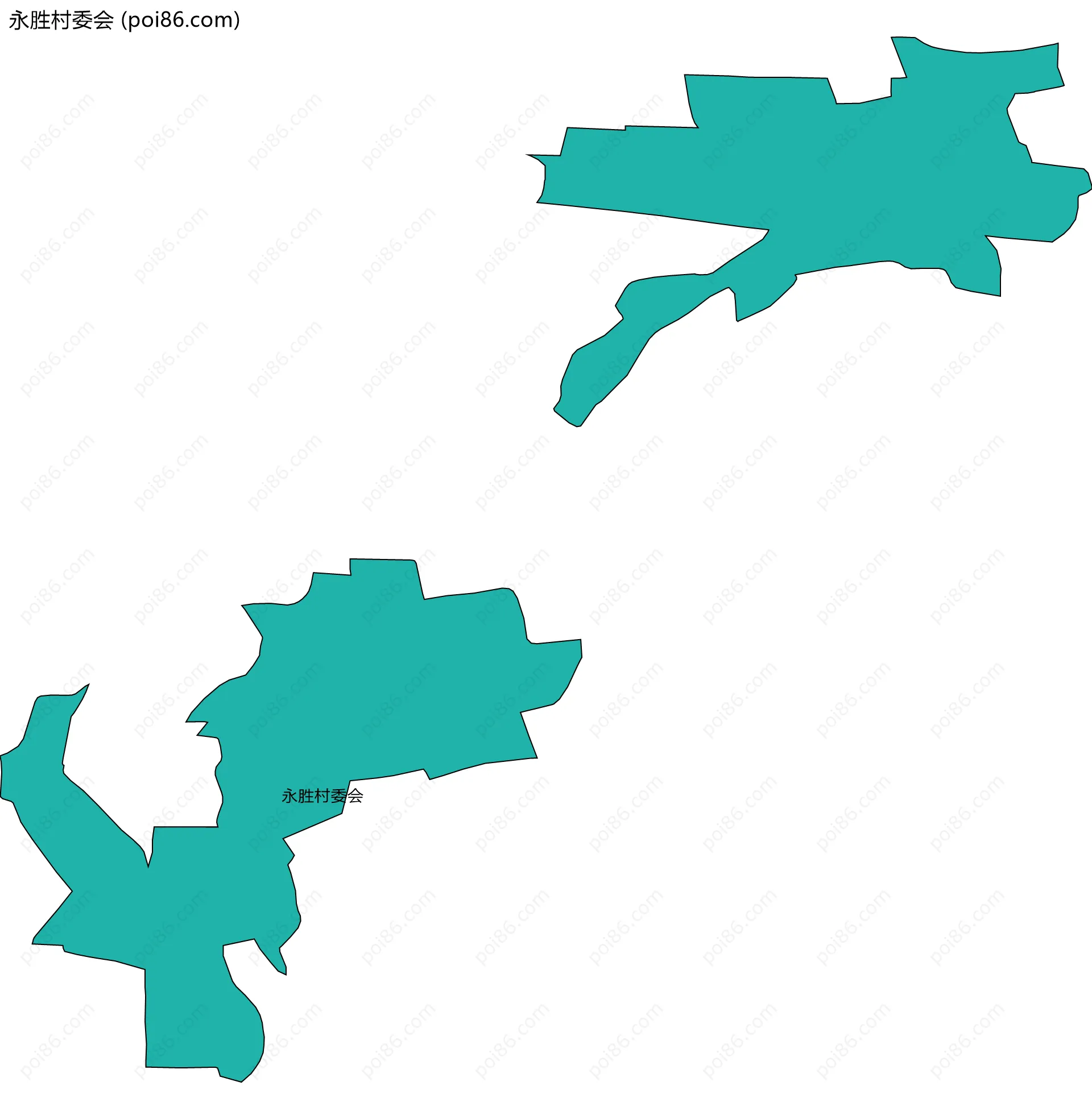永胜村委会边界地图