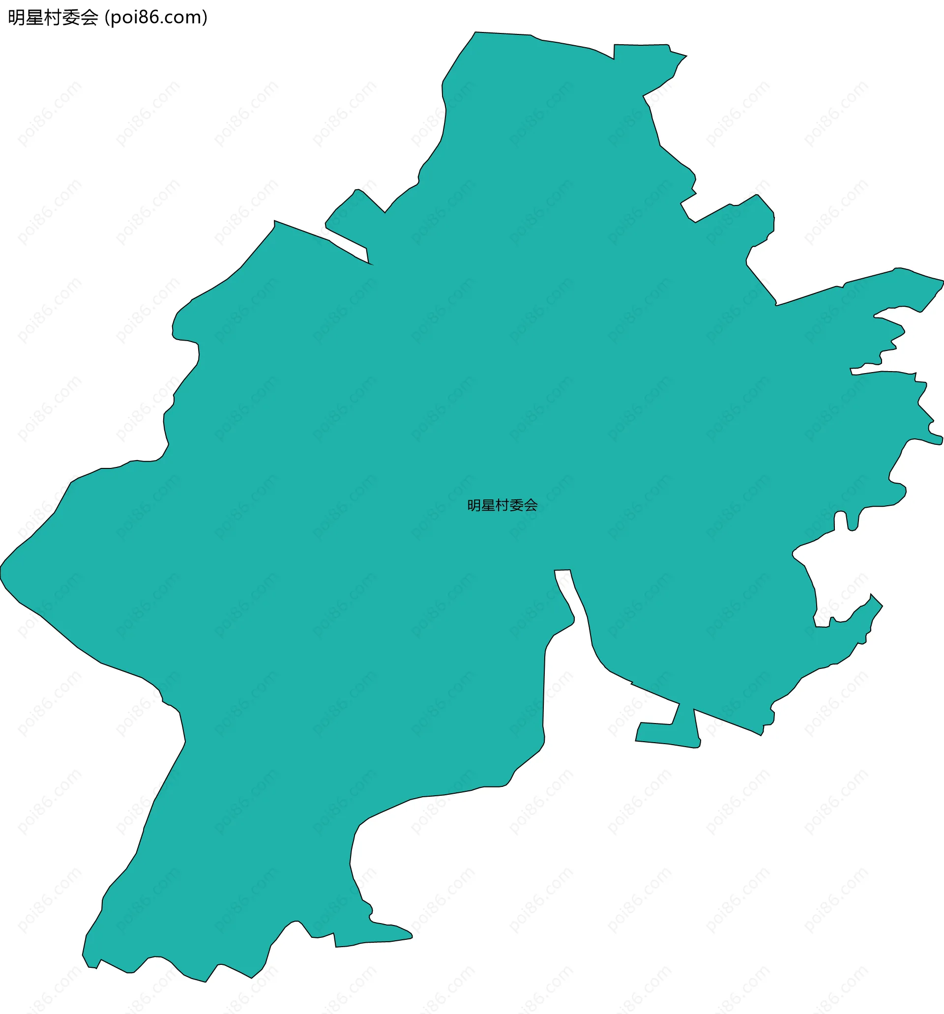 明星村委会边界地图