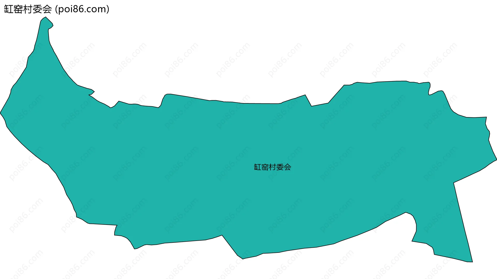 缸窑村委会边界地图