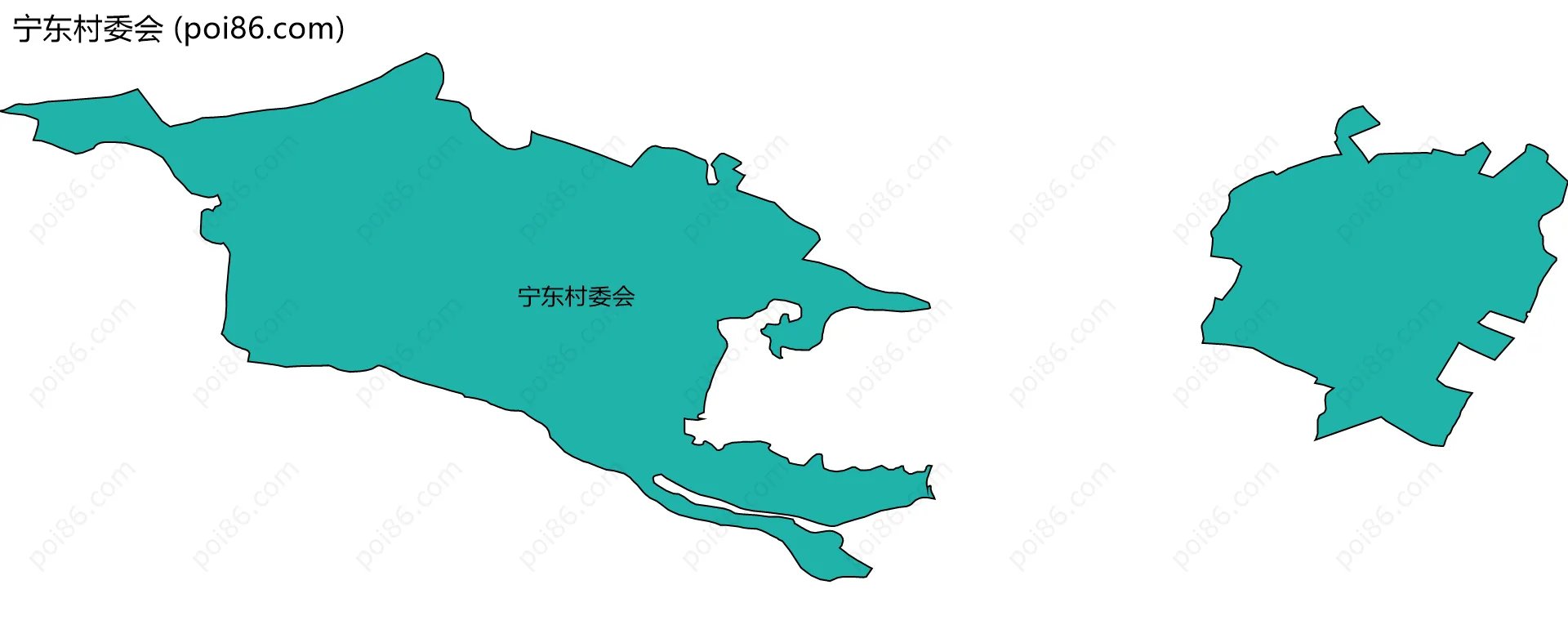 宁东村委会边界地图