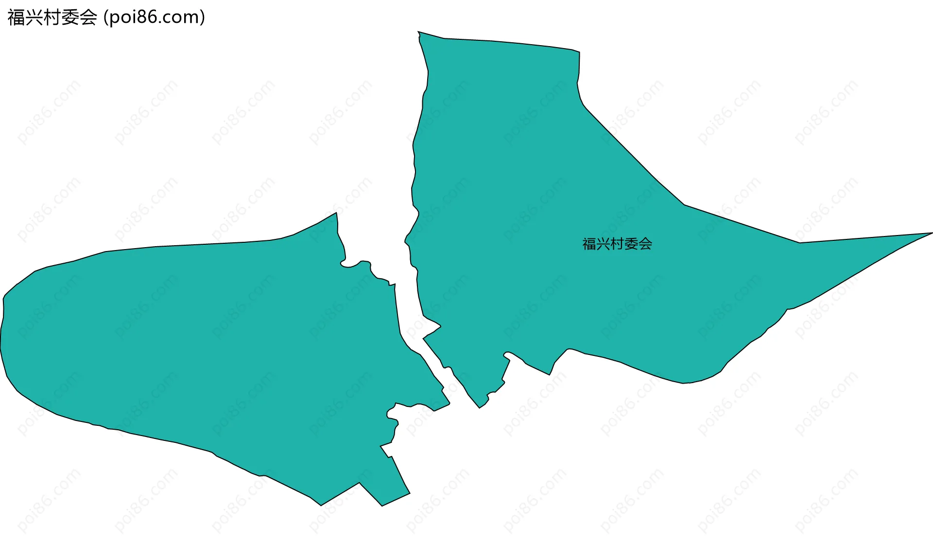 福兴村委会边界地图