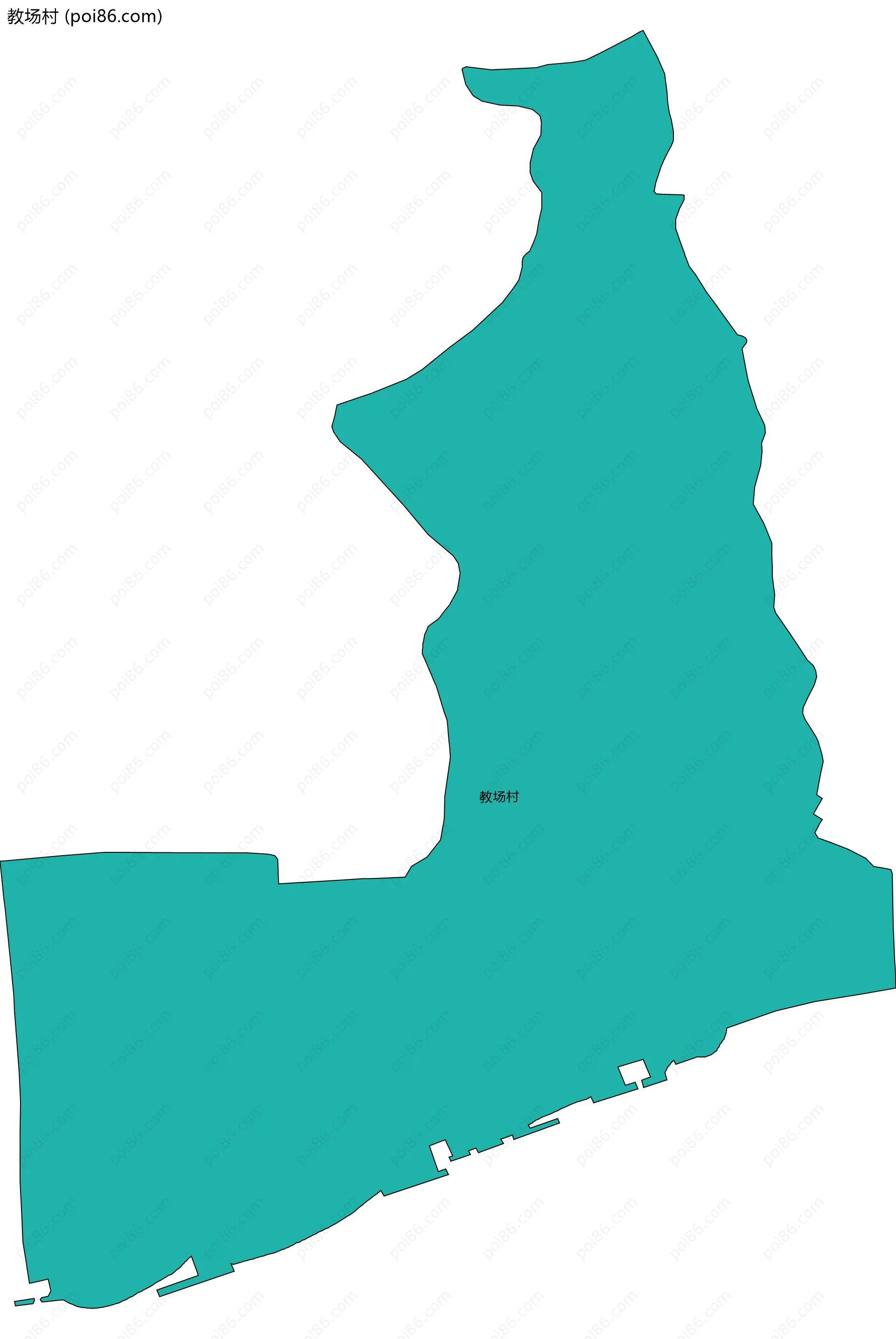 教场村边界地图