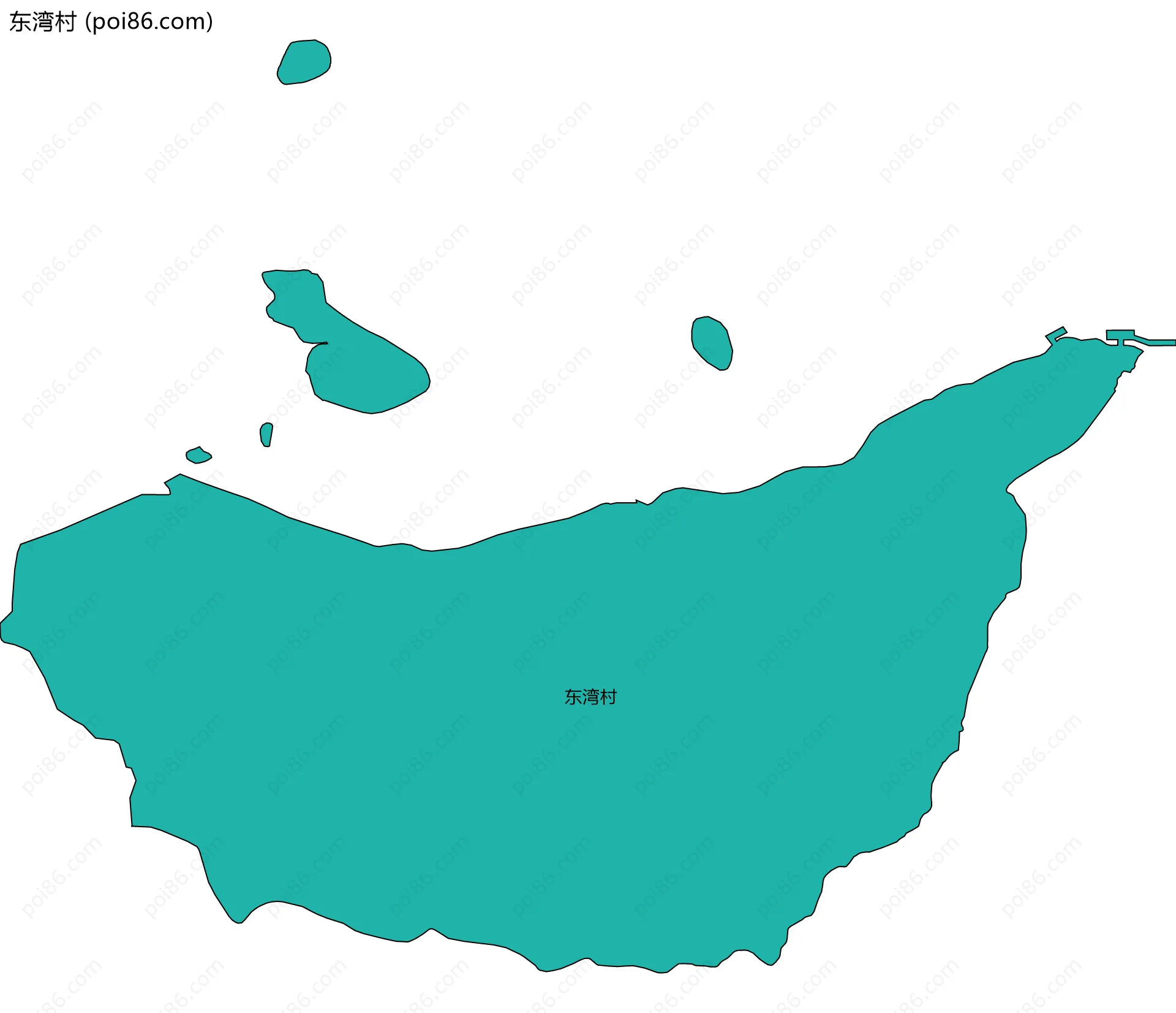 东湾村边界地图