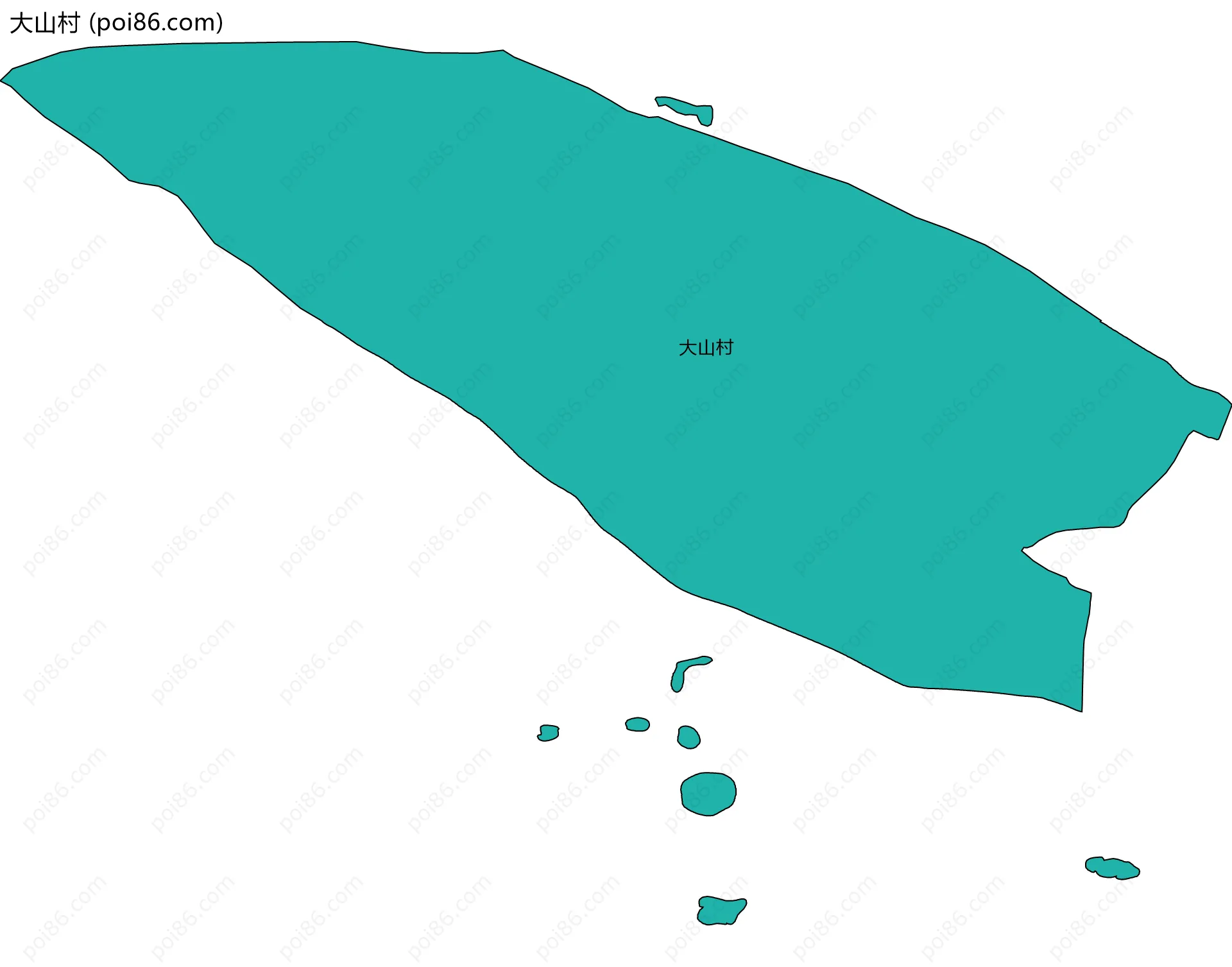大山村边界地图