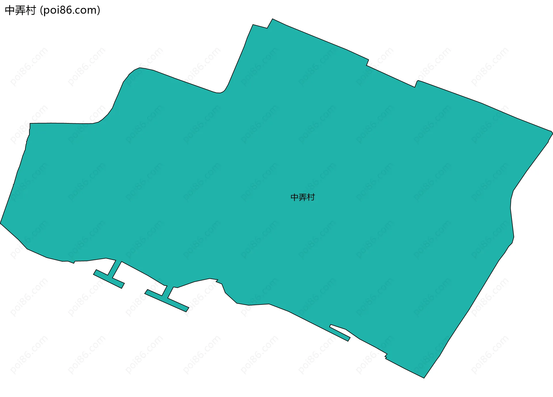 中弄村边界地图