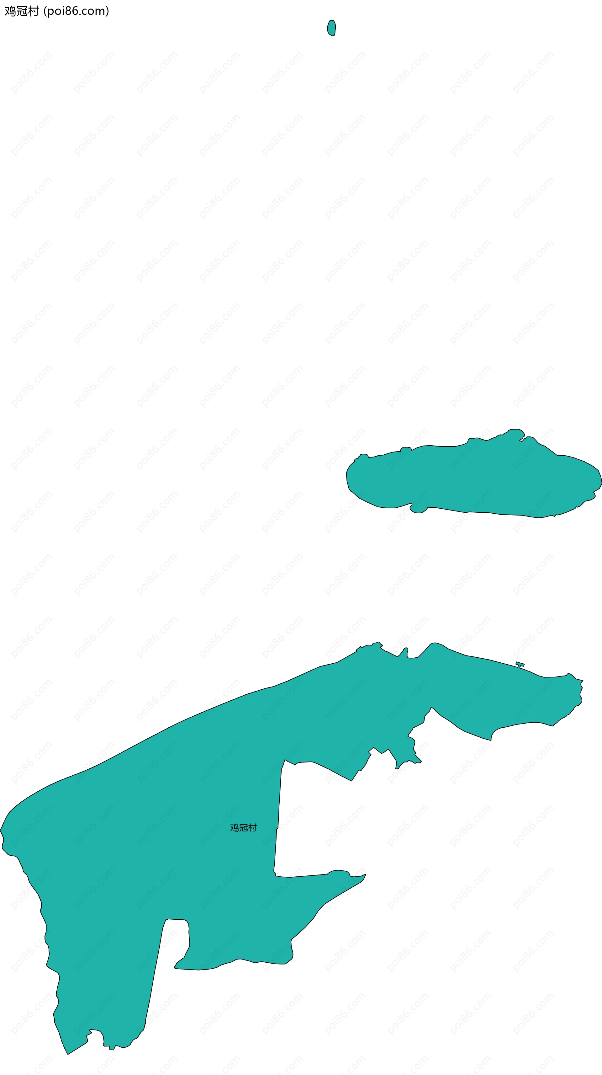 鸡冠村边界地图