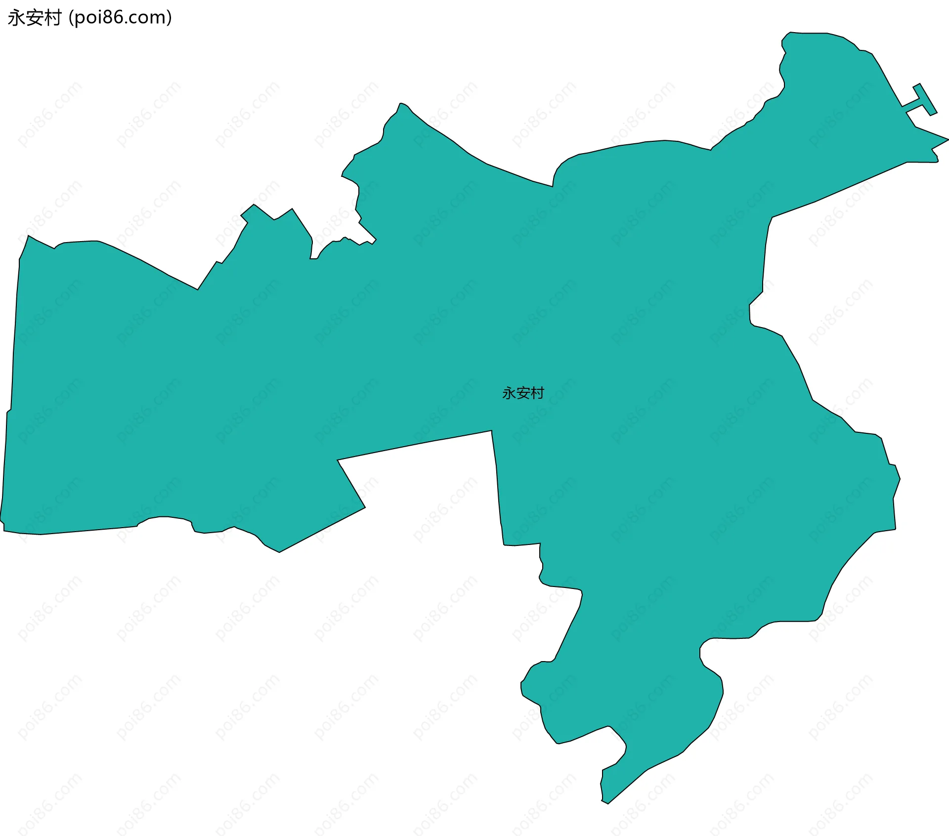 永安村边界地图